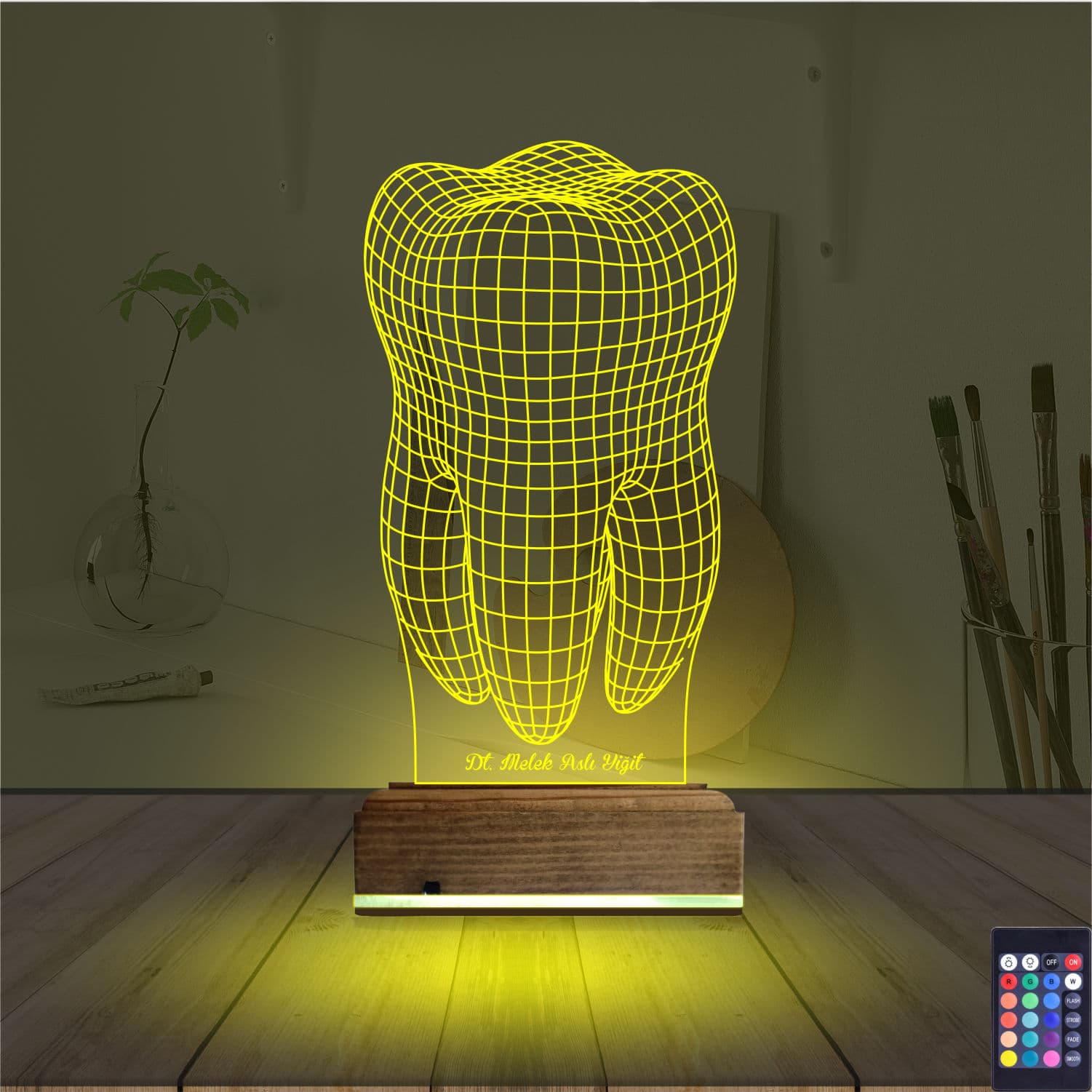 Зуб — 3D LED Ночник | Подарок стоматологу 5