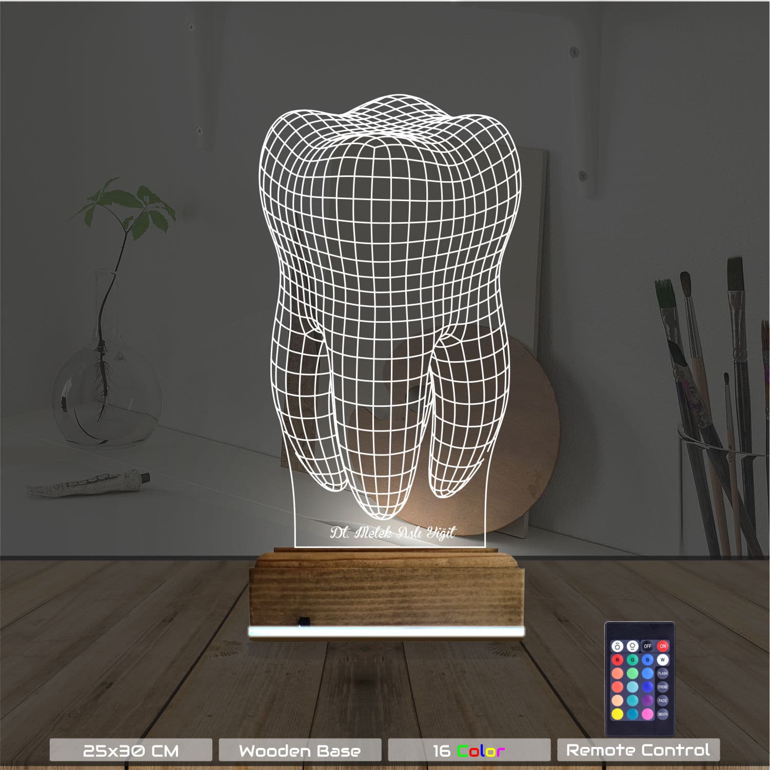 Зуб — 3D LED Ночник | Подарок стоматологу 8