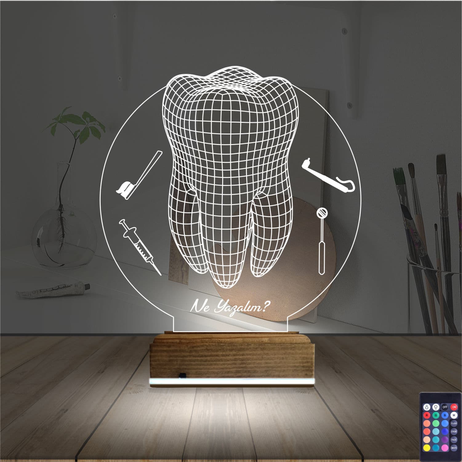 Зуб и инструменты 3D Ночник 2