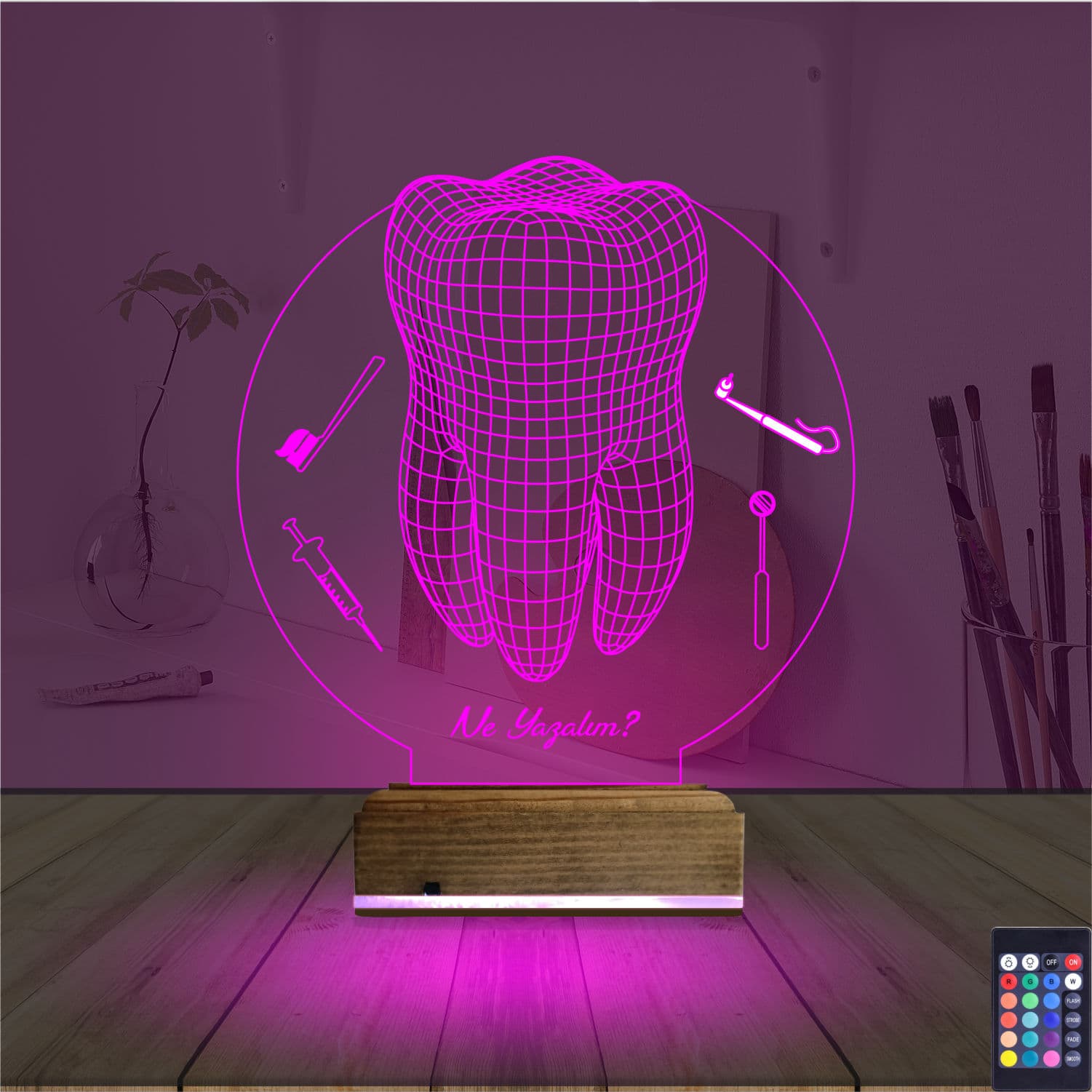 Зуб и инструменты 3D Ночник 4