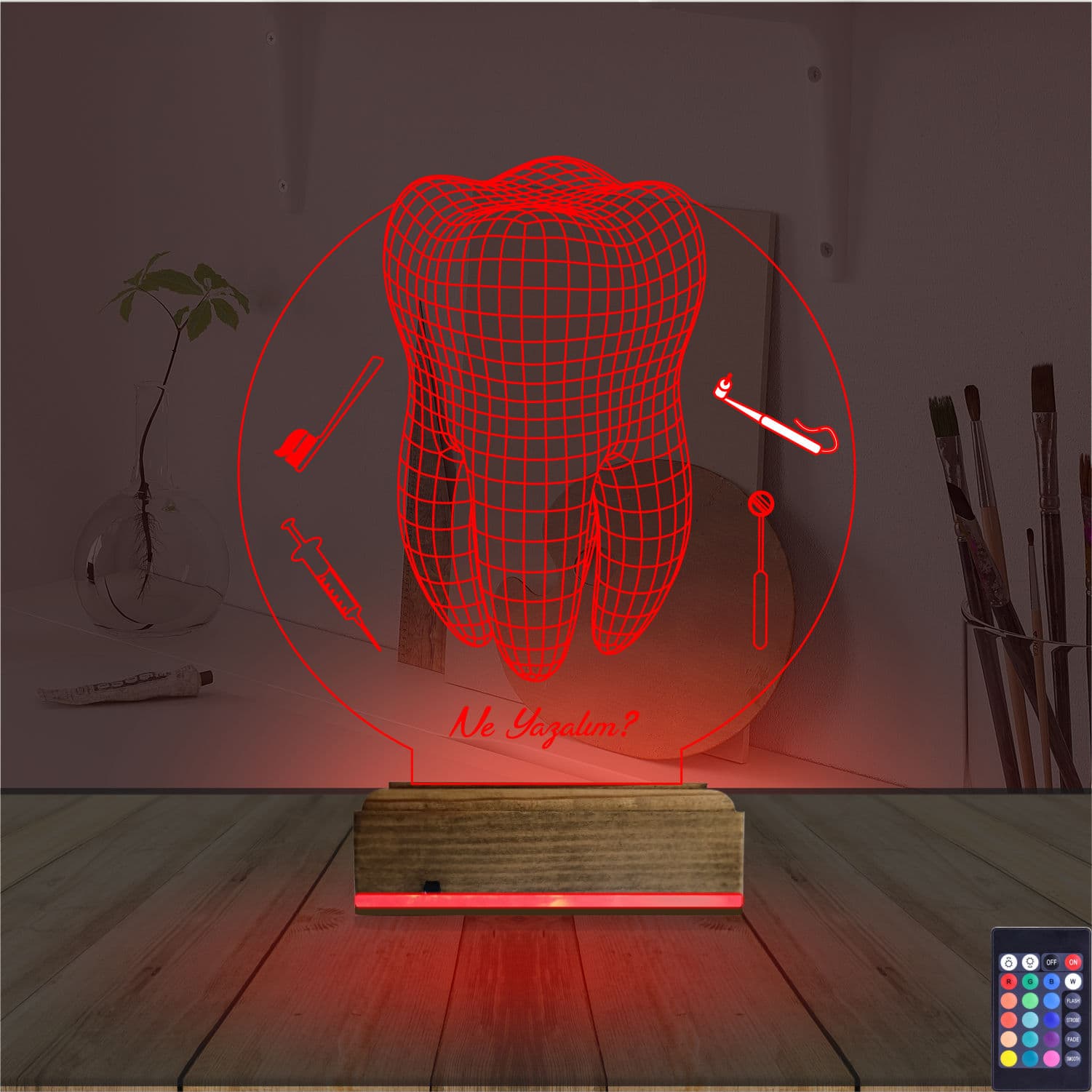 Зуб и инструменты 3D Ночник 7