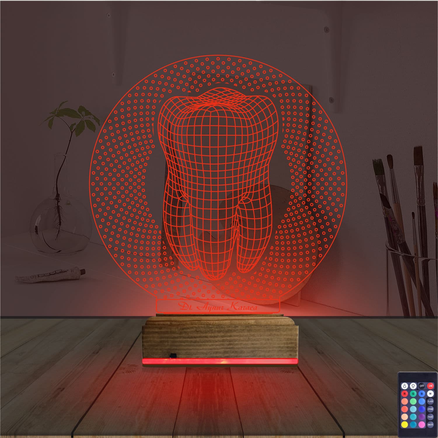 Зуб Стоматолога — 3D LED Ночник | Подарок врачу 7