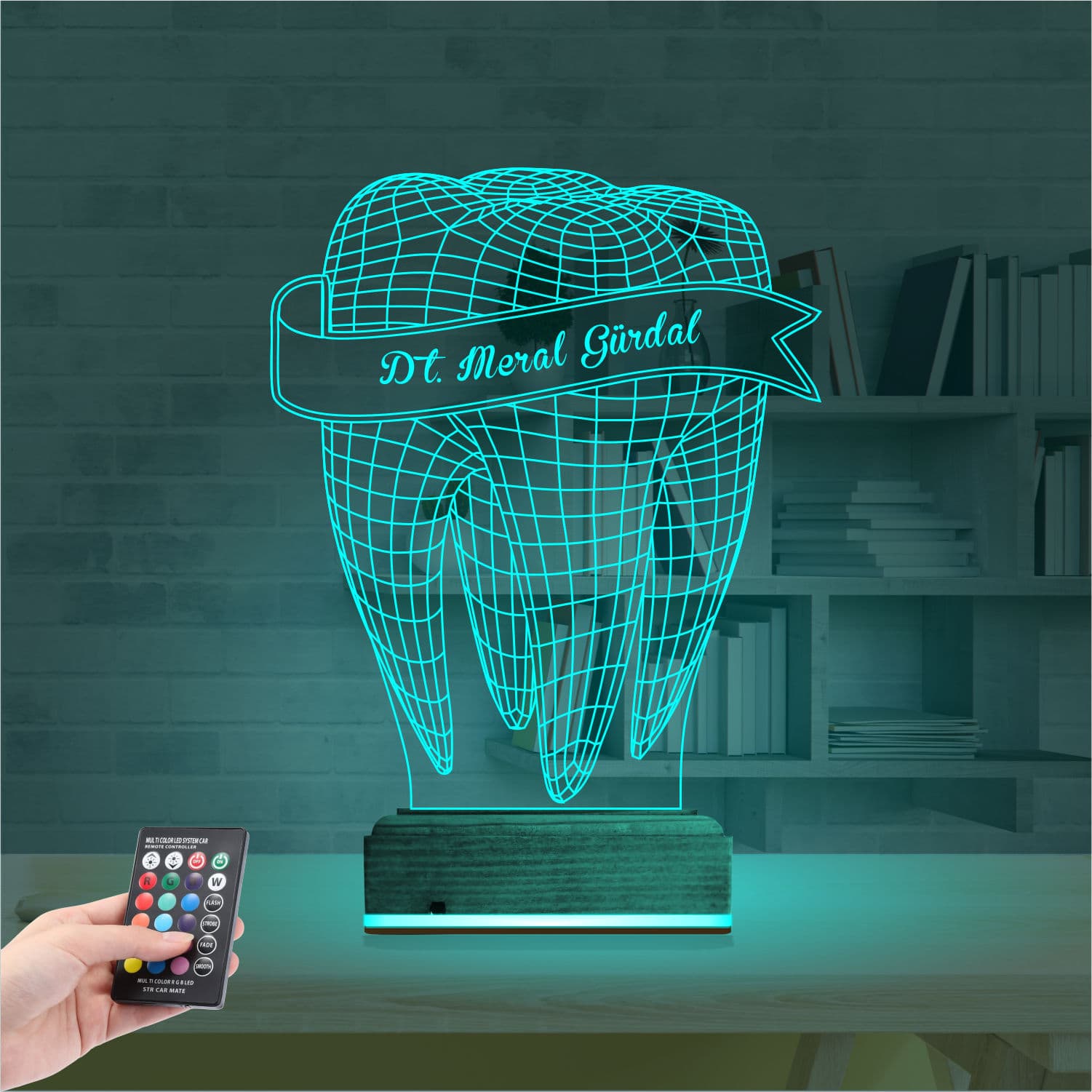 Зуб — 3D LED Ночник | Подарок стоматологу 3