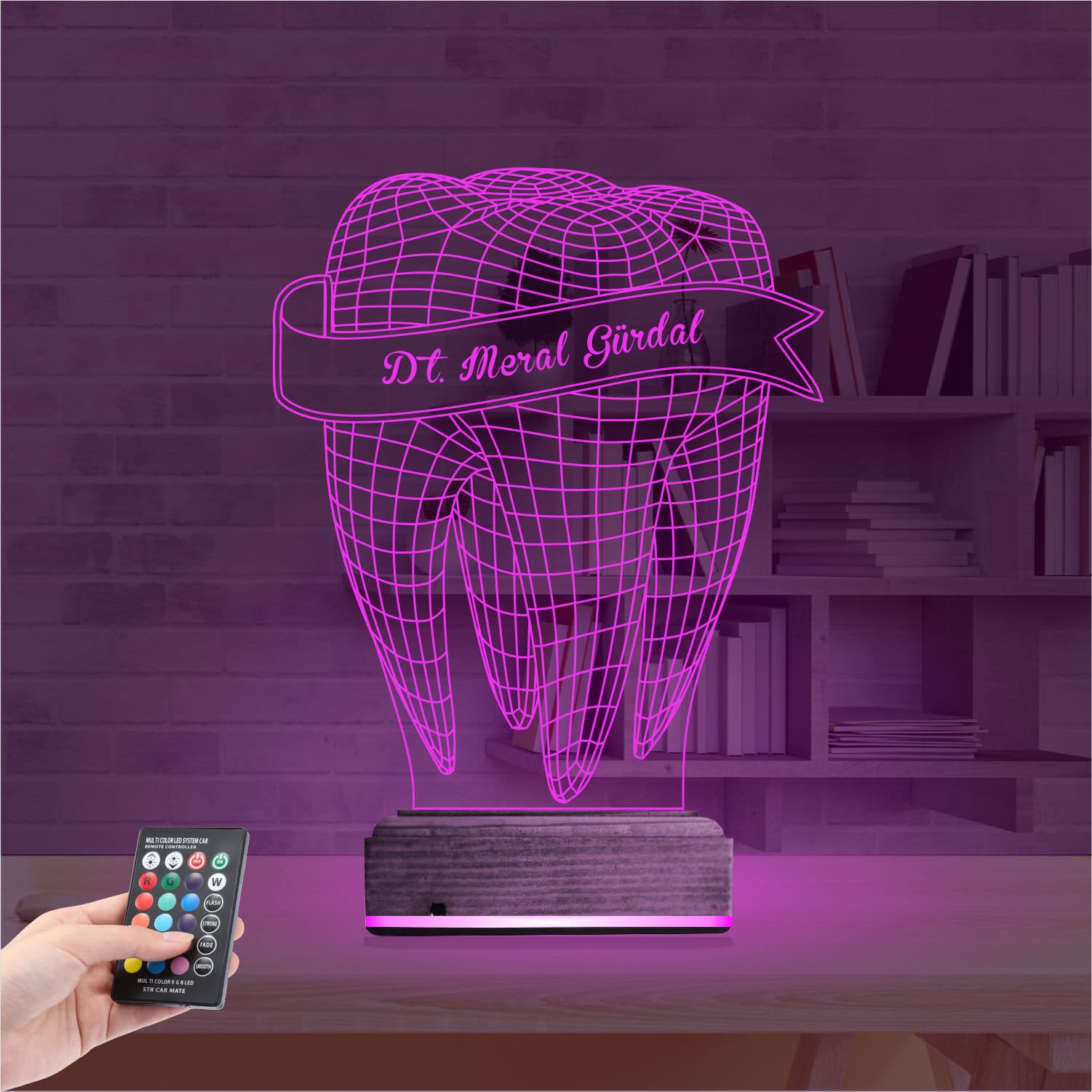 Зуб — 3D LED Ночник | Подарок стоматологу 4