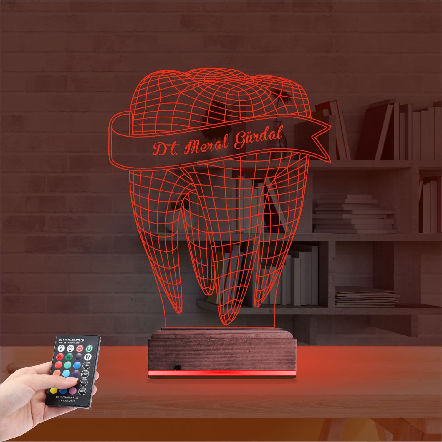 Зуб — 3D LED Ночник | Подарок стоматологу 7