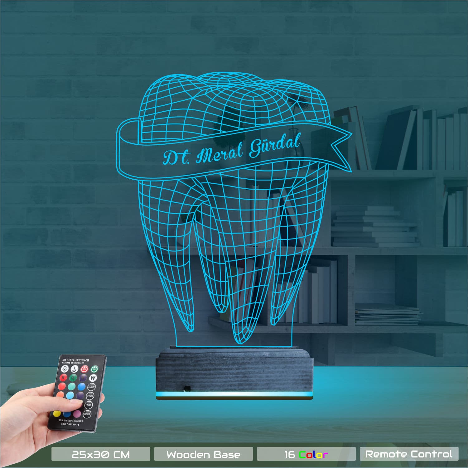 Зуб — 3D LED Ночник | Подарок стоматологу 9