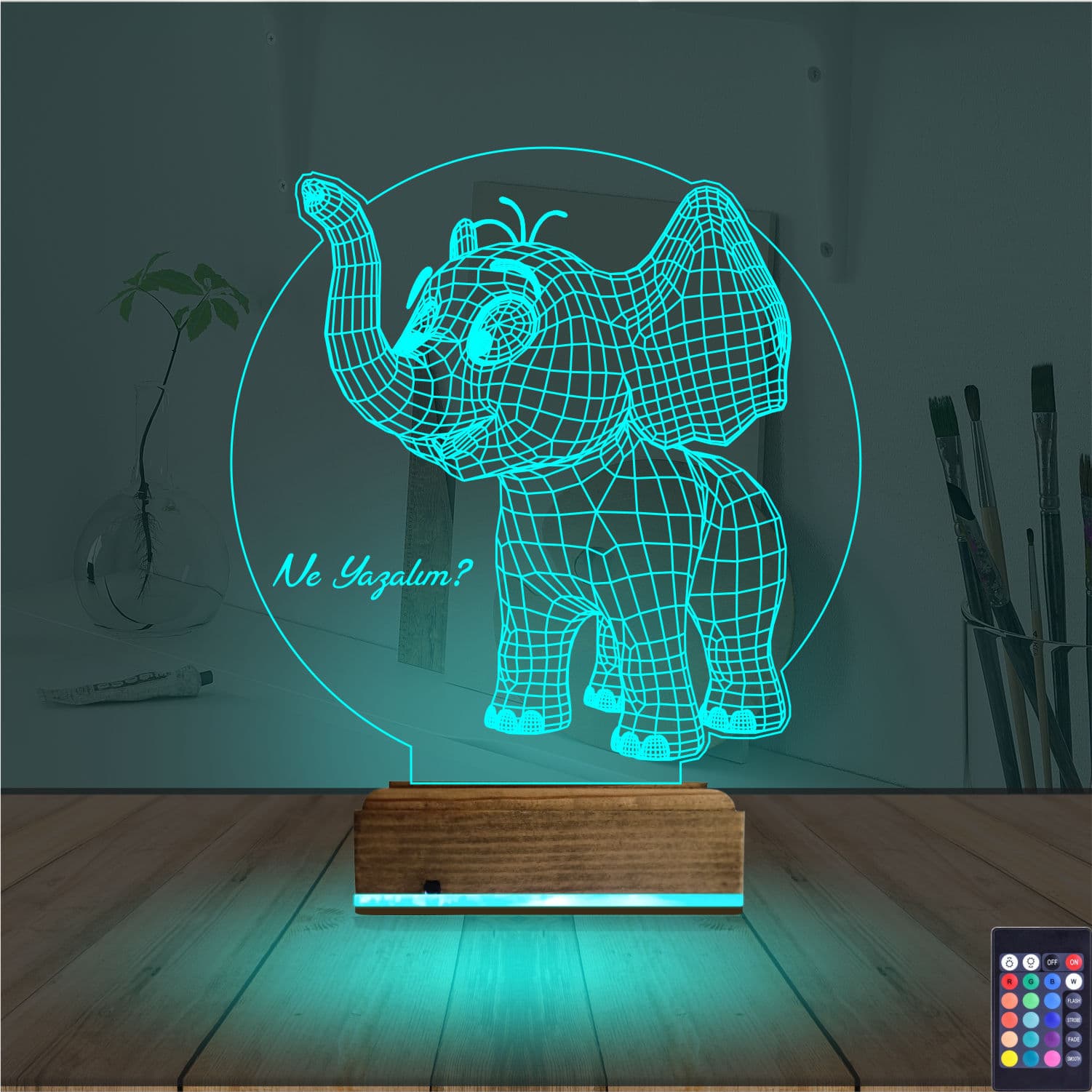 Слонёнок — 3D LED Ночник | Подарок ребёнку 3