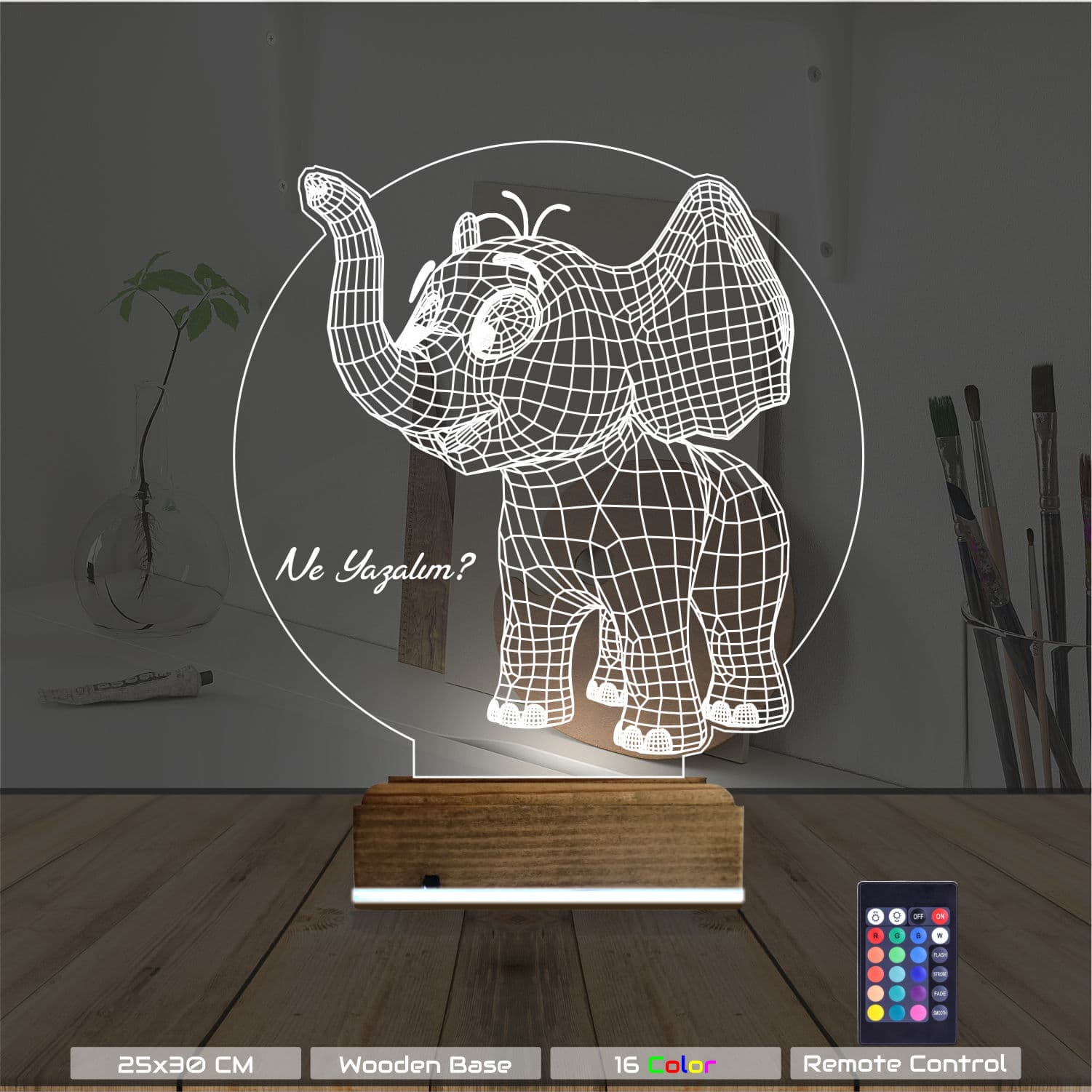 Слонёнок — 3D LED Ночник | Подарок ребёнку 8