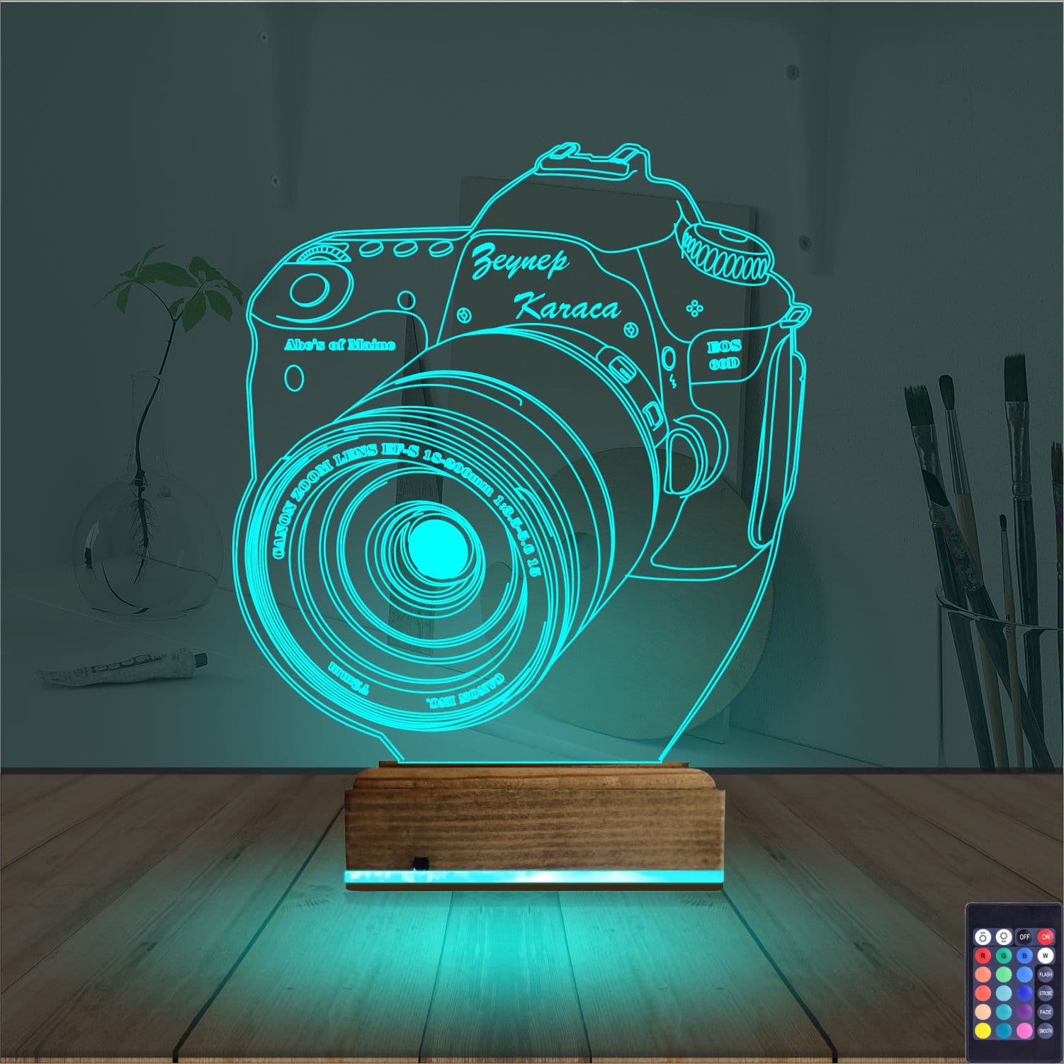 Фотоаппарат — 3D LED Ночник | Подарок фотографу 3