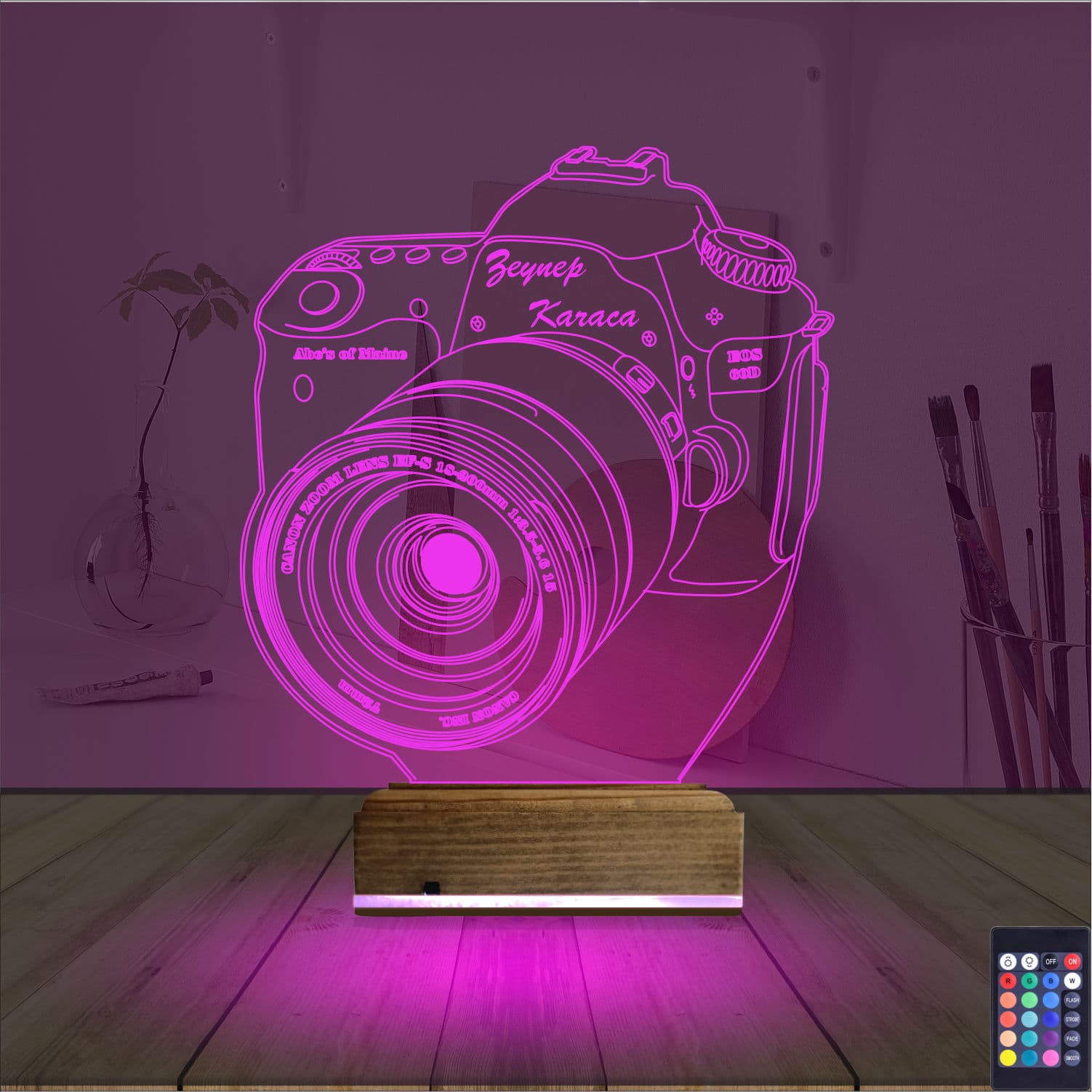 Фотоаппарат — 3D LED Ночник | Подарок фотографу 4