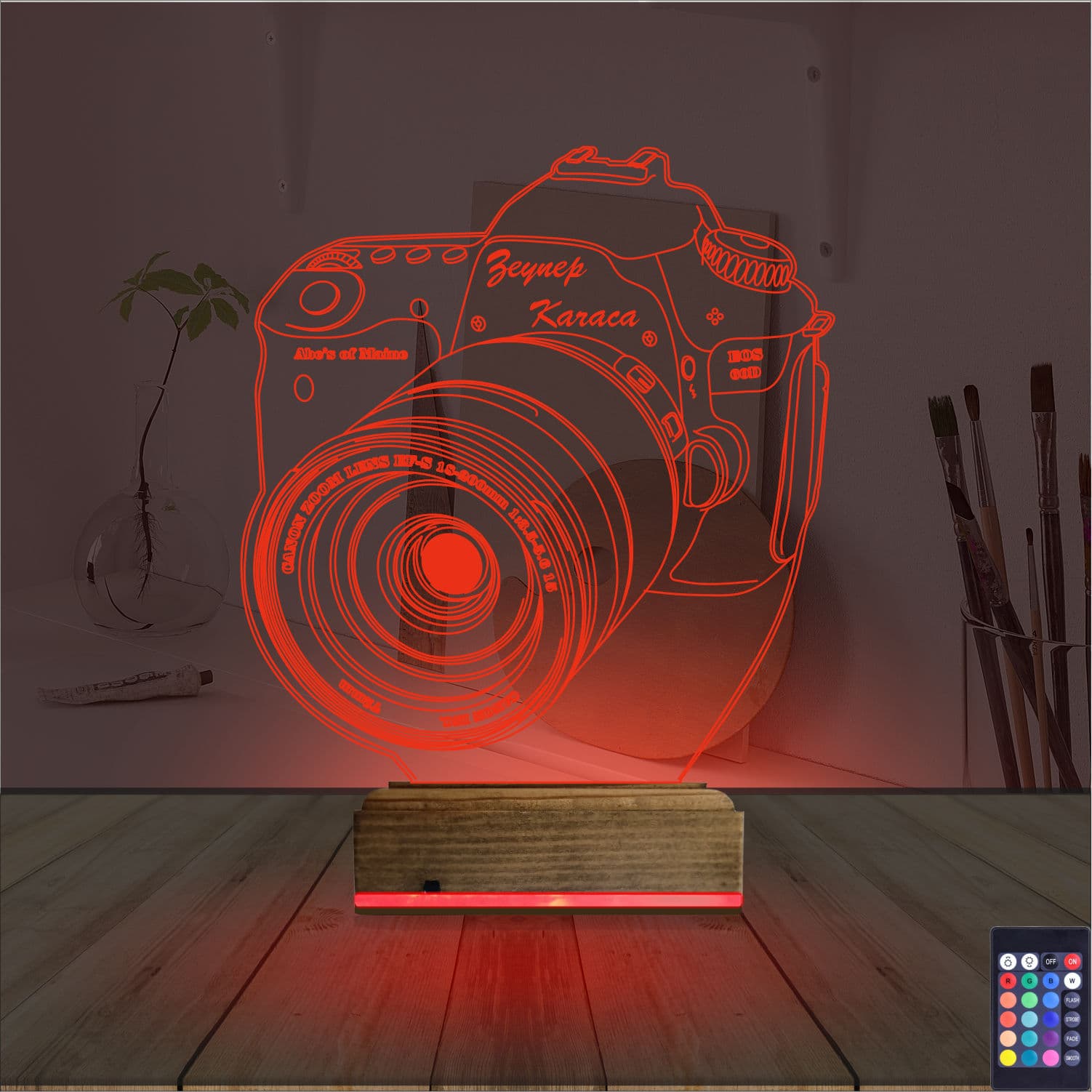 Фотоаппарат — 3D LED Ночник | Подарок фотографу 7
