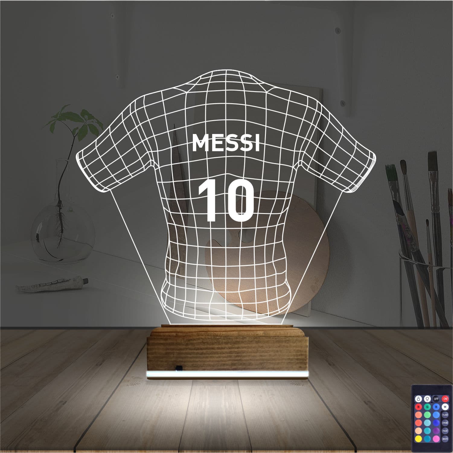 Футболка Месси 10 — 3D LED Ночник | Подарок футболисту 2
