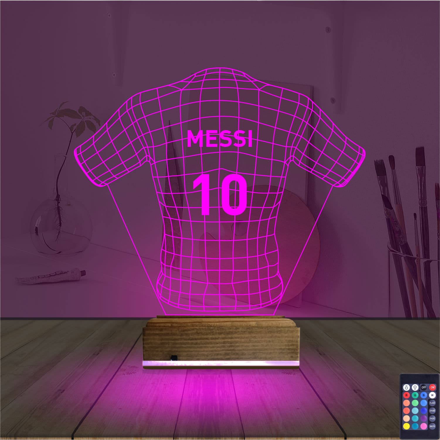 Футболка Месси 10 — 3D LED Ночник | Подарок футболисту 4