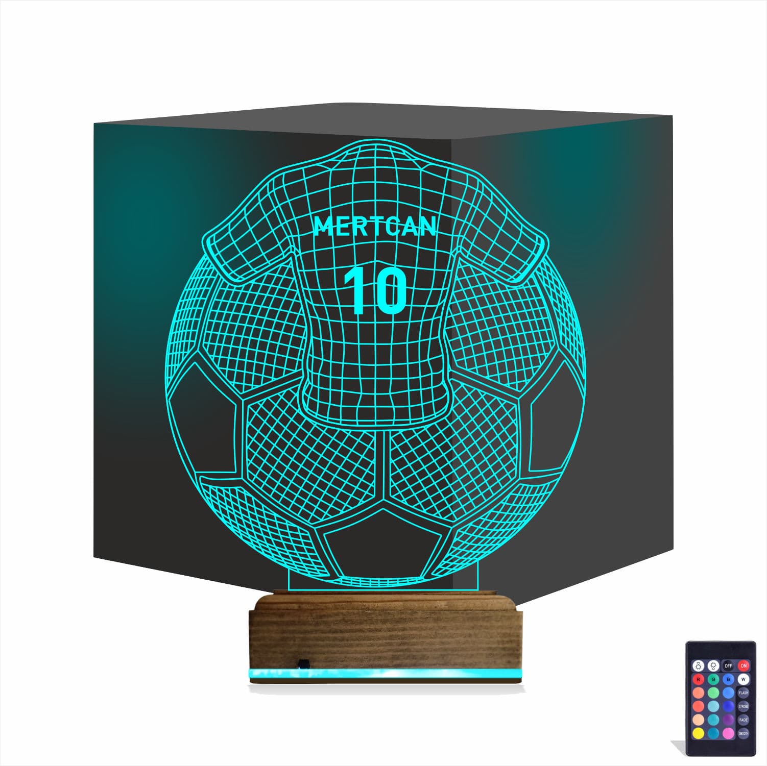 Футбольный мяч и джерси — 3D LED Ночник | Подарок футболисту 1