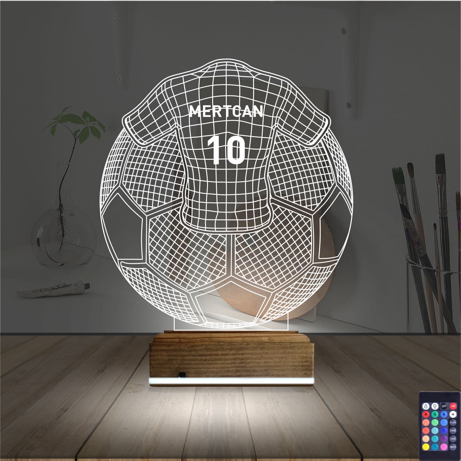 Футбольный мяч и джерси — 3D LED Ночник | Подарок футболисту 2