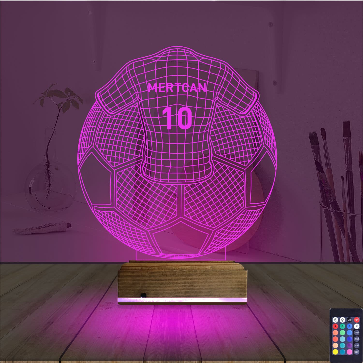 Футбольный мяч и джерси — 3D LED Ночник | Подарок футболисту 4