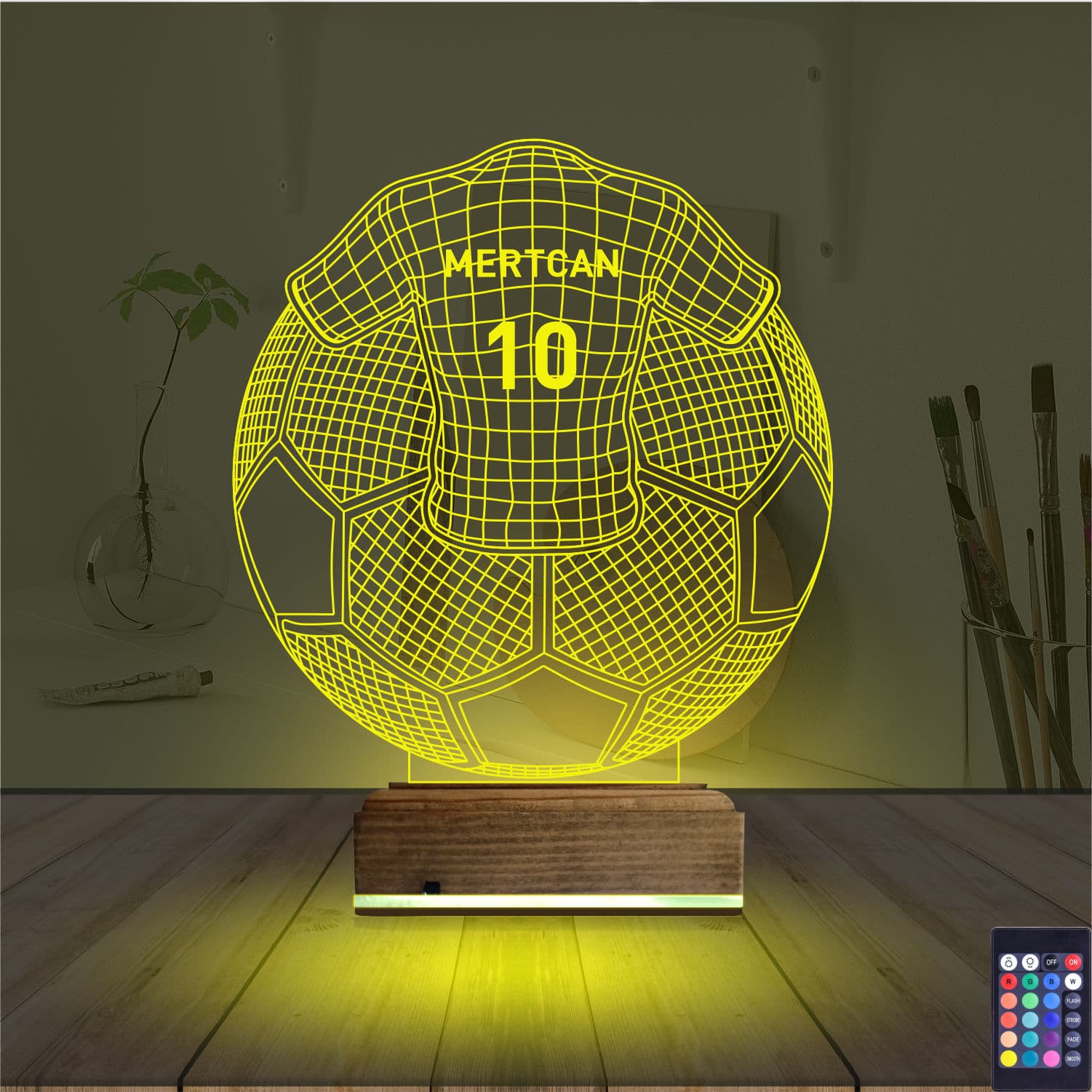 Футбольный мяч и джерси — 3D LED Ночник | Подарок футболисту 5