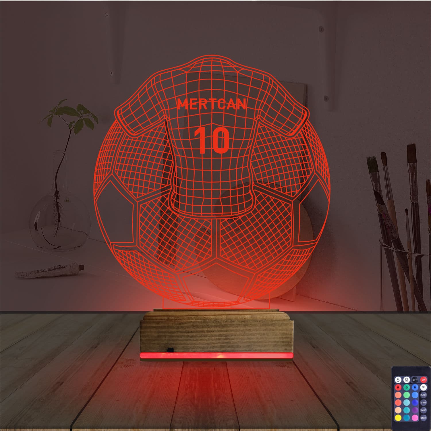 Футбольный мяч и джерси — 3D LED Ночник | Подарок футболисту 7