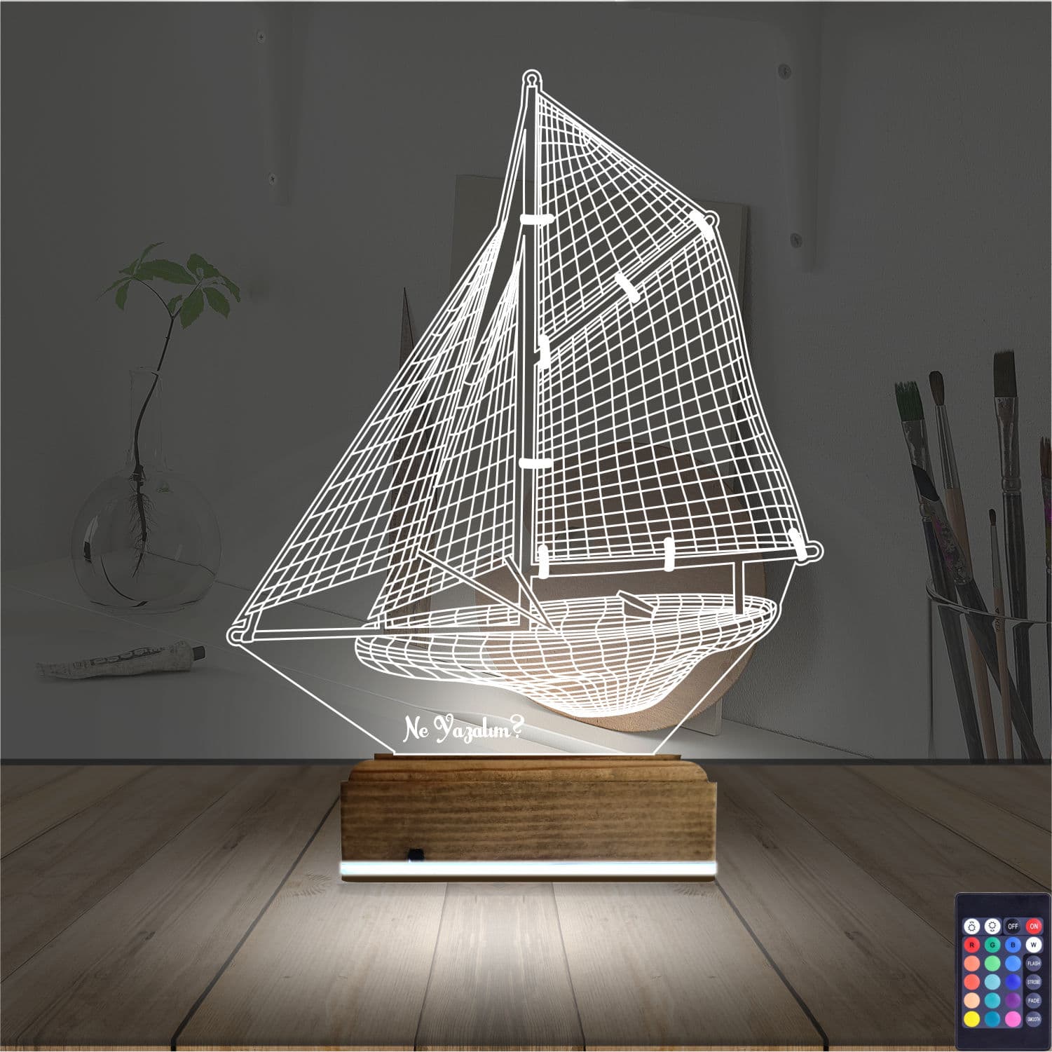 Парусник — 3D LED Ночник | Подарок мужчине 2