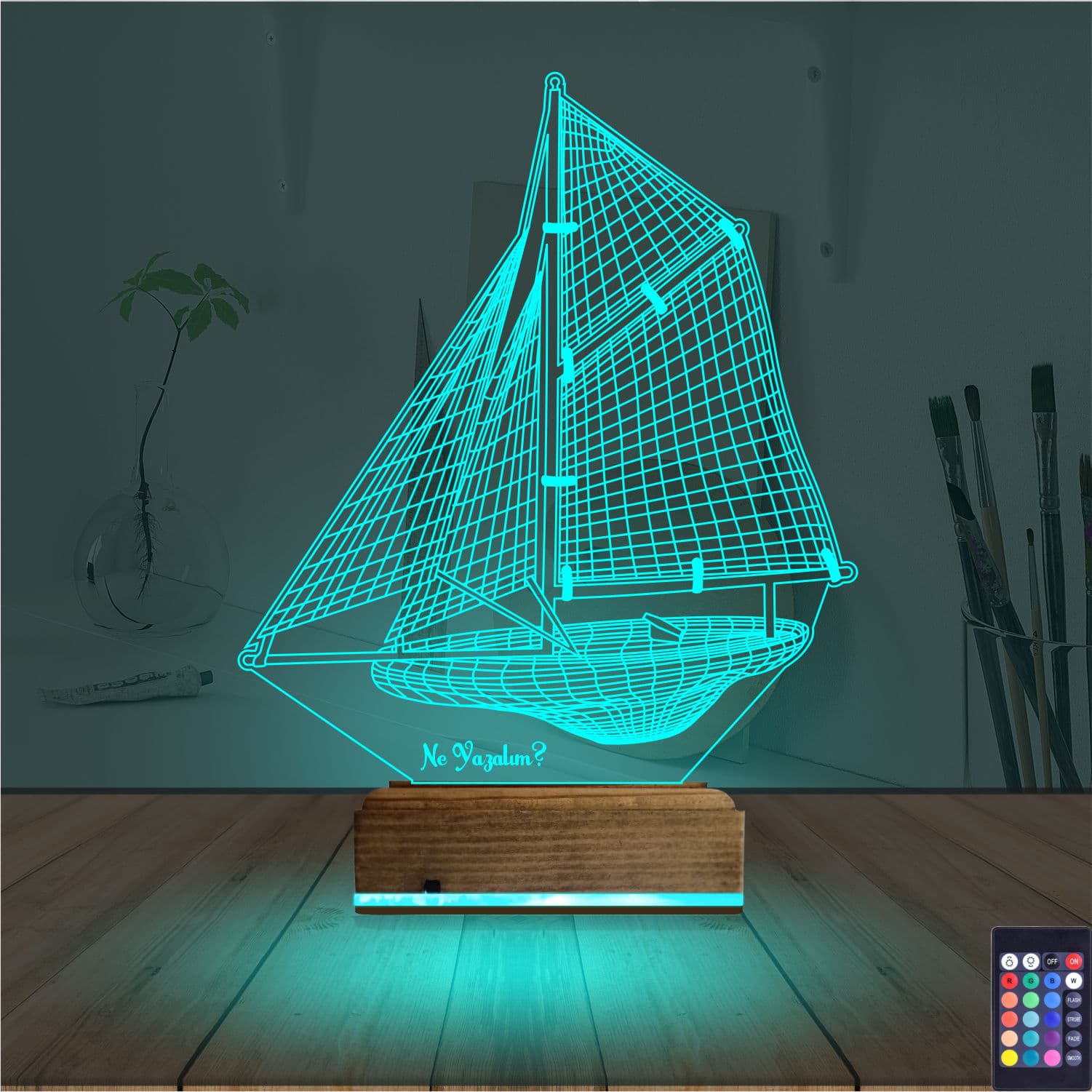 Парусник — 3D LED Ночник | Подарок мужчине 3