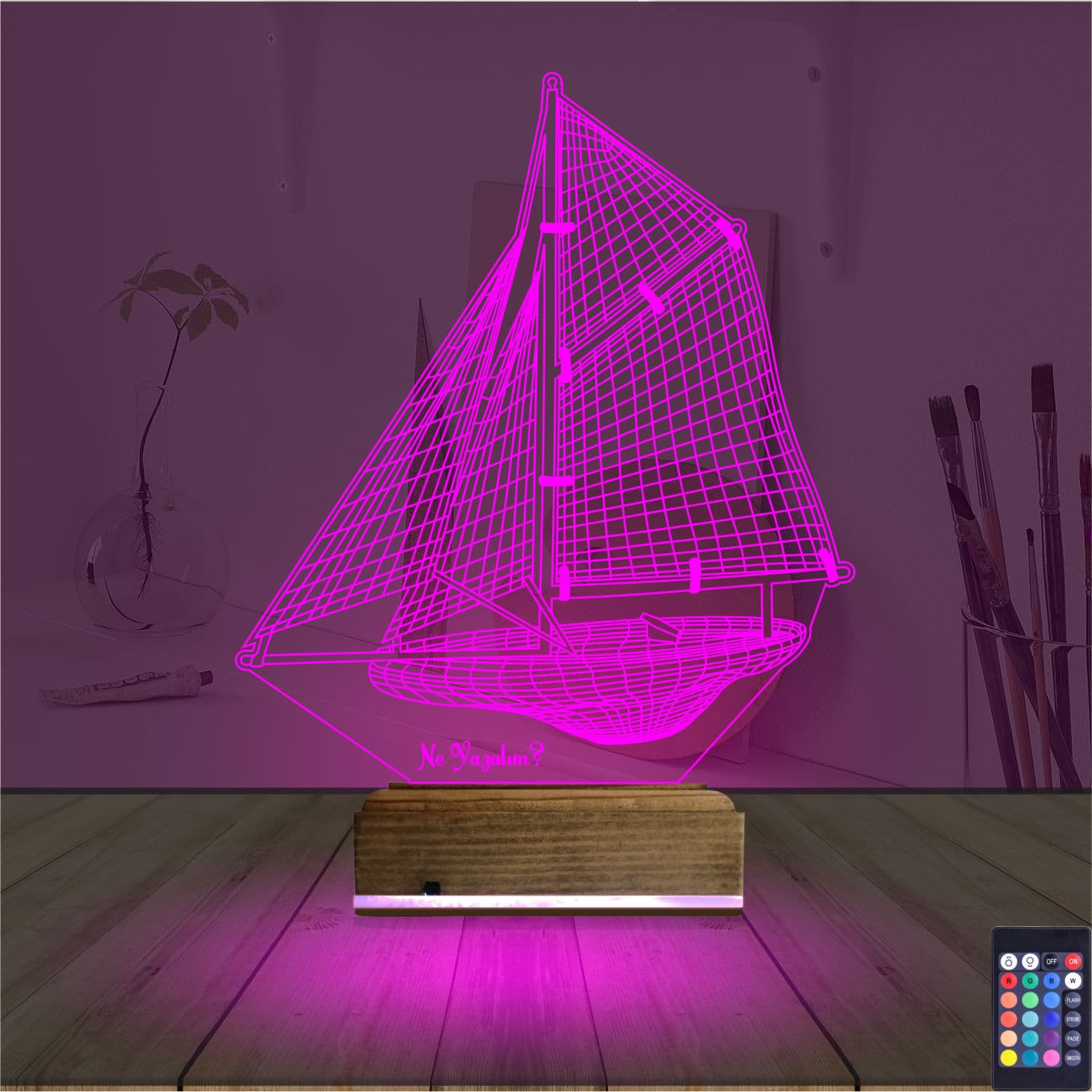 Парусник — 3D LED Ночник | Подарок мужчине 4