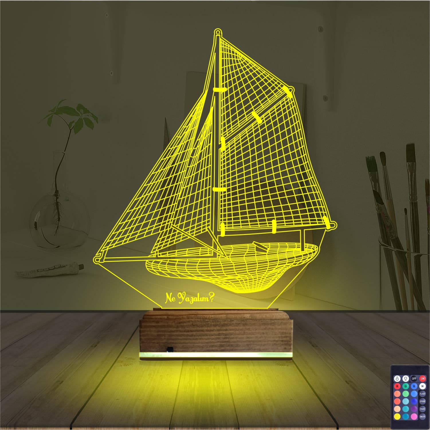 Парусник — 3D LED Ночник | Подарок мужчине 5