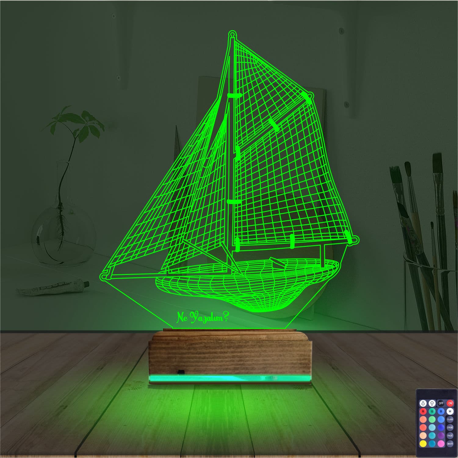 Парусник — 3D LED Ночник | Подарок мужчине 6