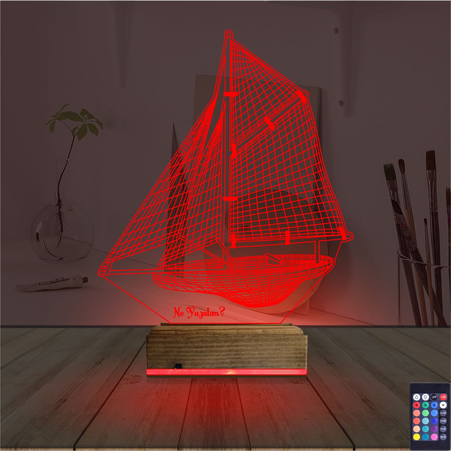 Парусник — 3D LED Ночник | Подарок мужчине 7