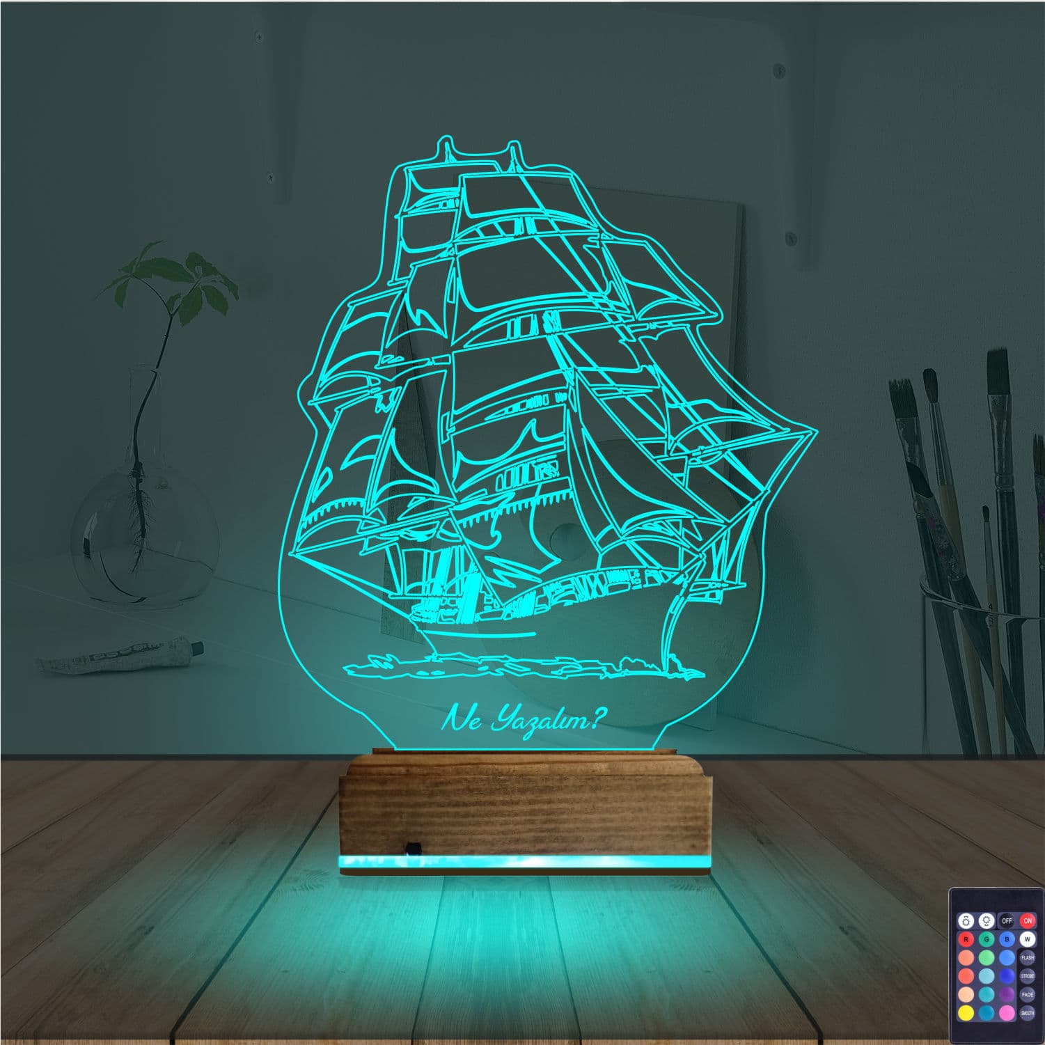 Парусник — 3D LED Ночник | Подарок мужчине 3