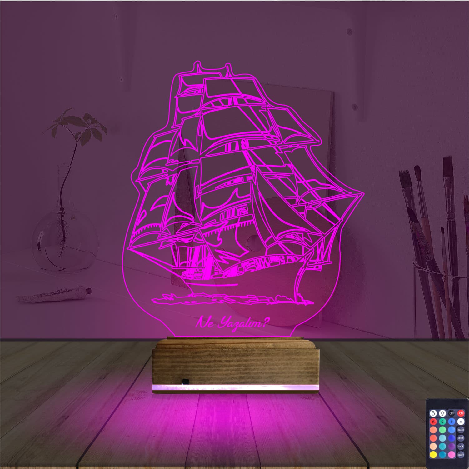 Парусник — 3D LED Ночник | Подарок мужчине 4