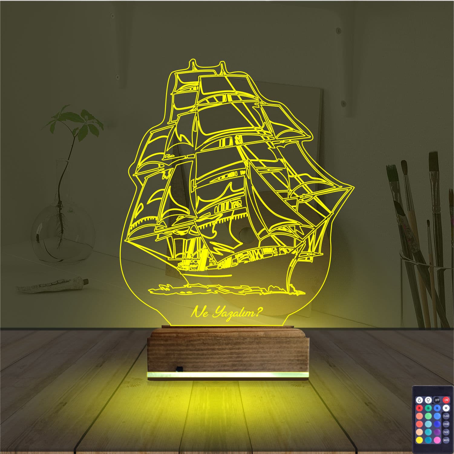 Парусник — 3D LED Ночник | Подарок мужчине 5