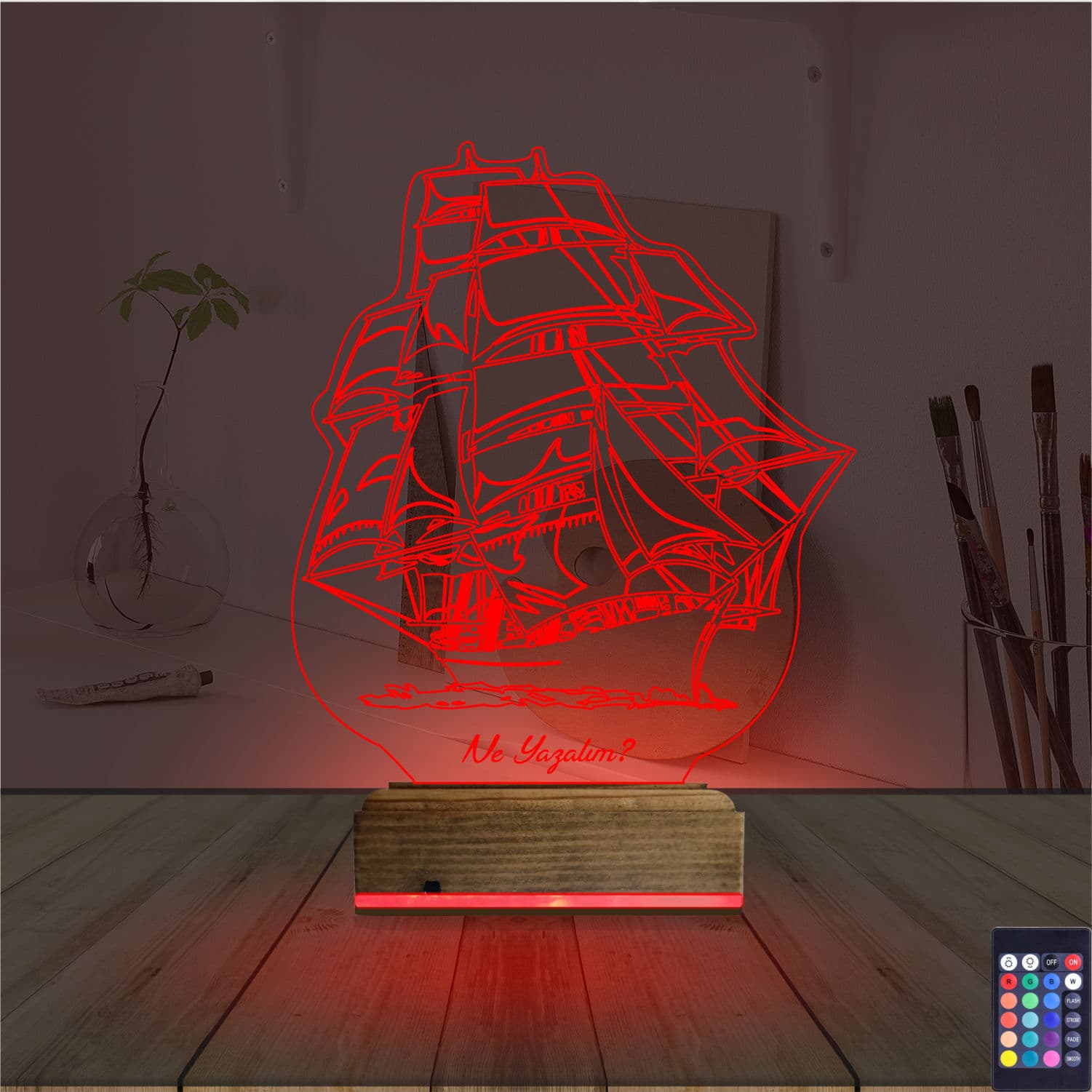 Парусник — 3D LED Ночник | Подарок мужчине 7