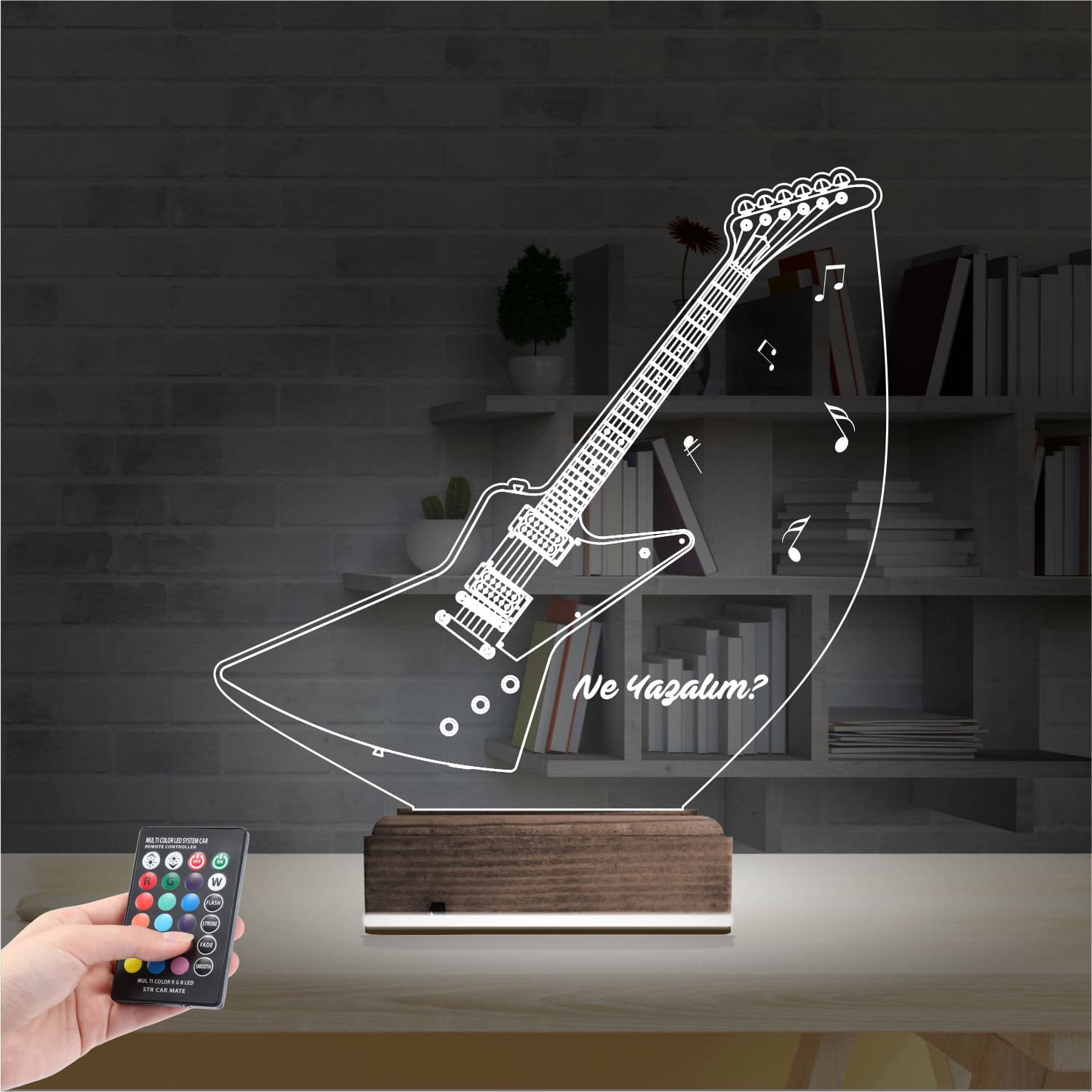 Гитара 3D Ночник с Гравировкой 2