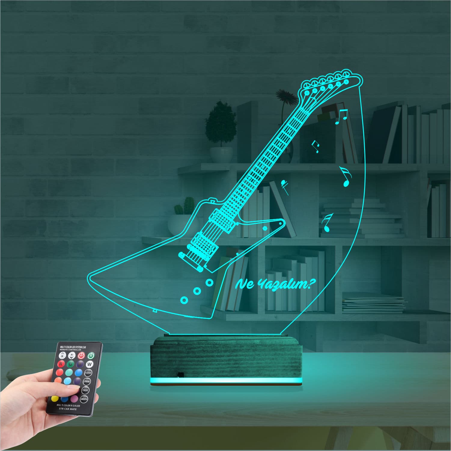 Гитара 3D Ночник с Гравировкой 3