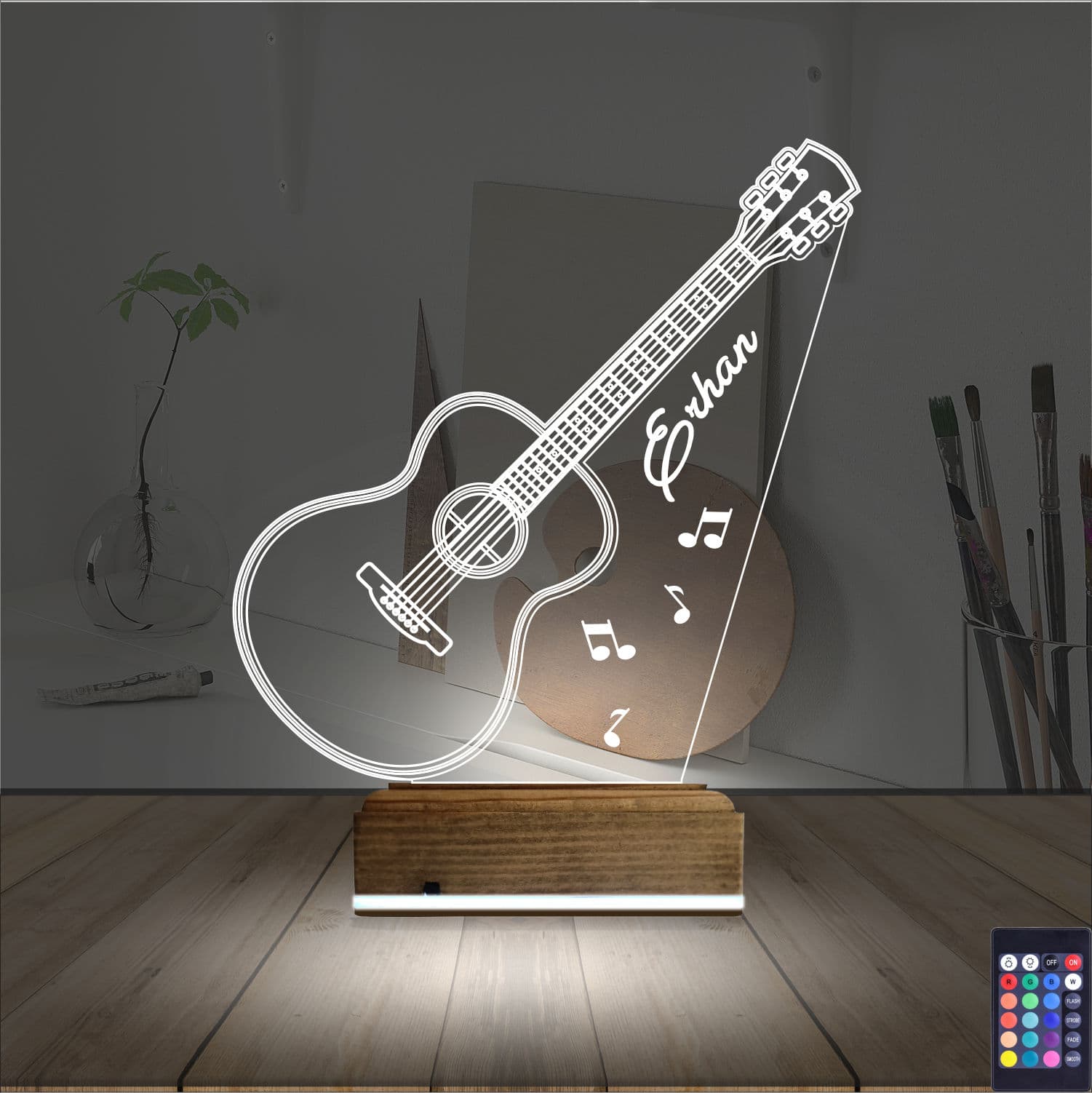 Гитара с именем — 3D LED Ночник | Подарок музыканту 2