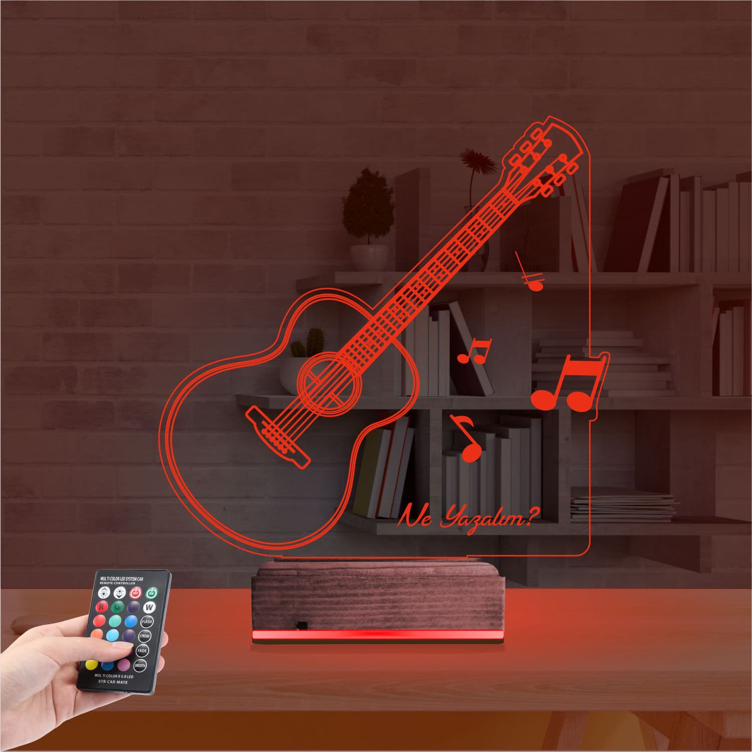 Гитара — 3D LED Ночник | Подарок музыканту 7