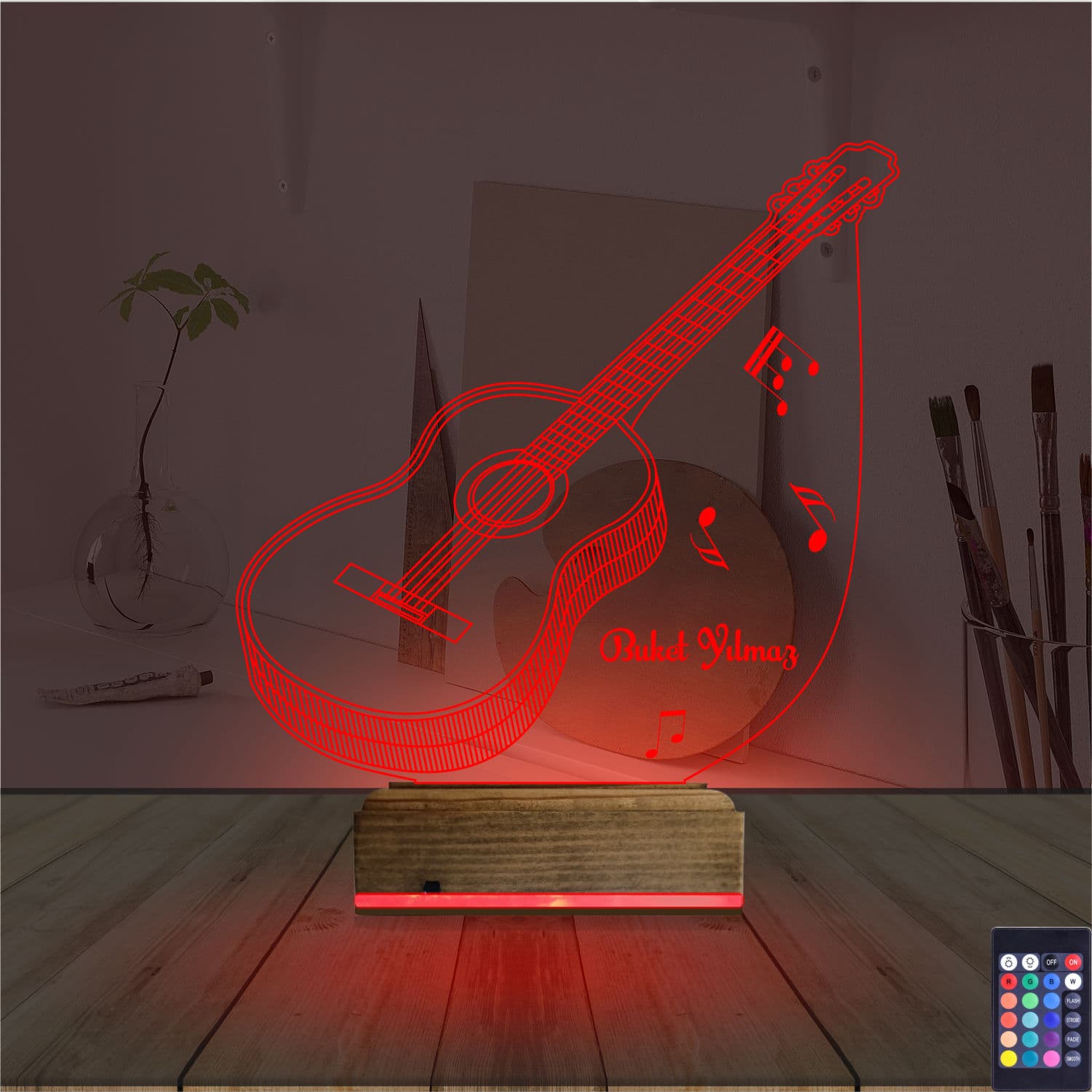 Гитара 3D Ночник с именем 7