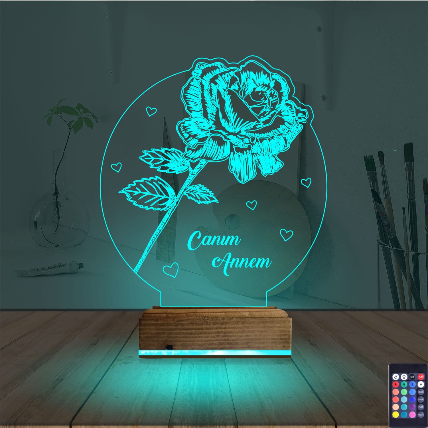 Роза — 3D LED Ночник | Подарок любимой маме 3