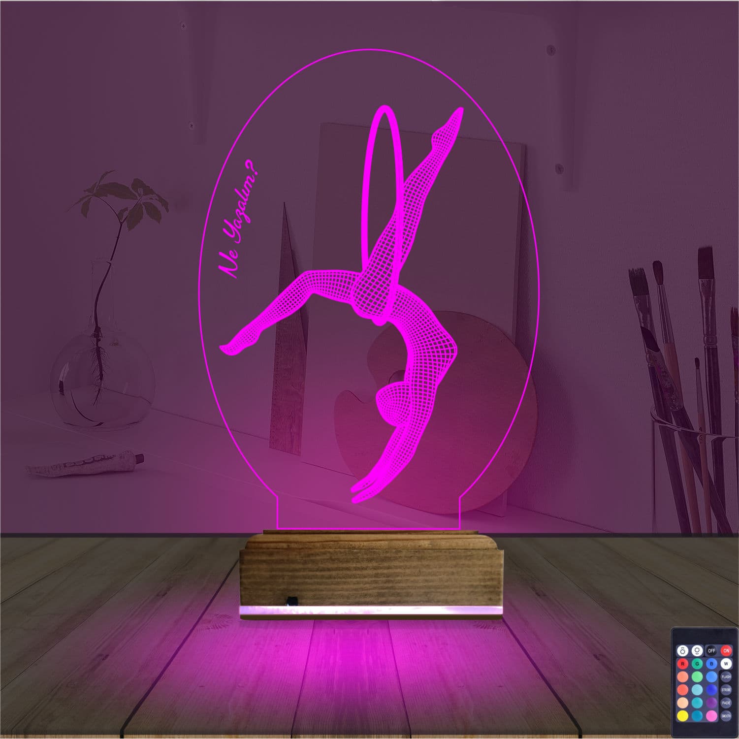 Гимнастка на кольце — 3D LED Ночник | Подарок спортсменке 4