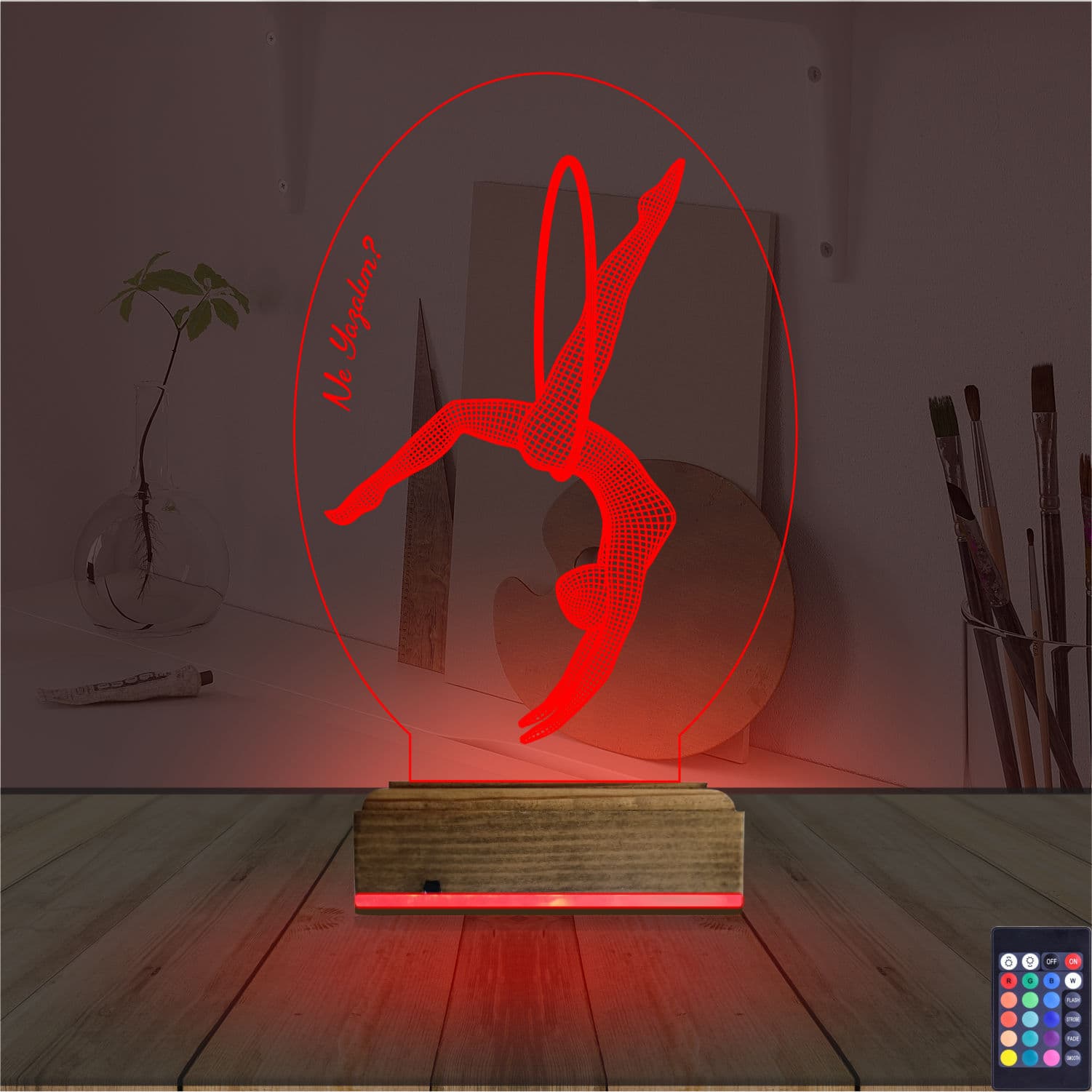 Гимнастка на кольце — 3D LED Ночник | Подарок спортсменке 7