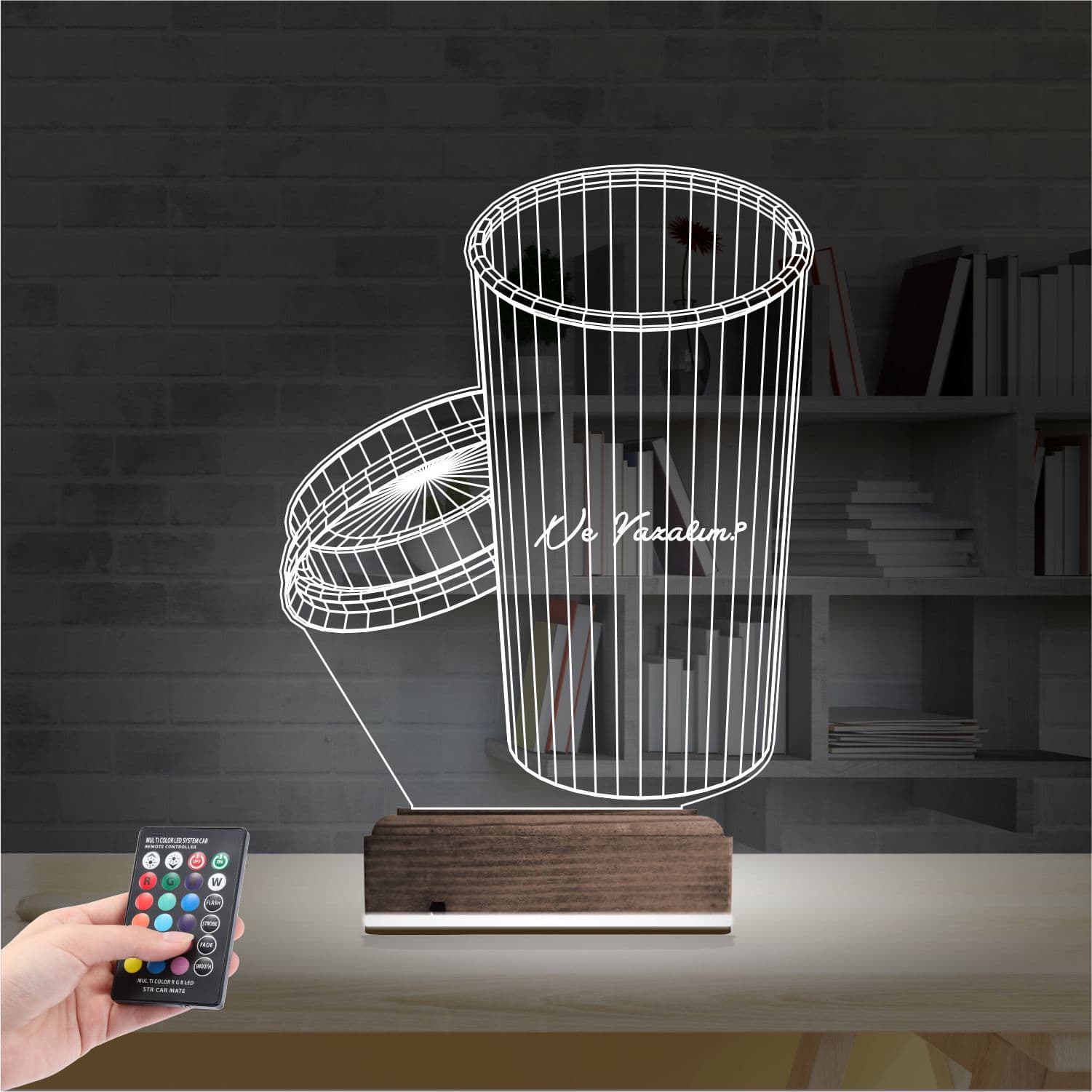 Стакан кофе — 3D LED Ночник | Подарок любителю кофе 2