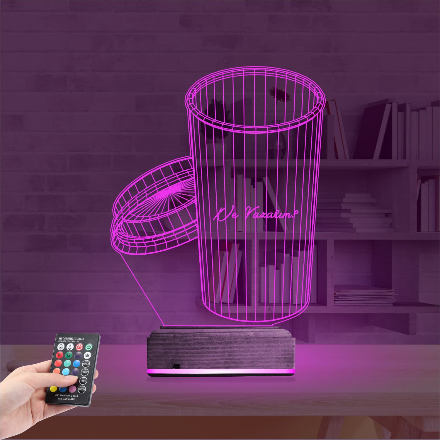 Стакан кофе — 3D LED Ночник | Подарок любителю кофе 4