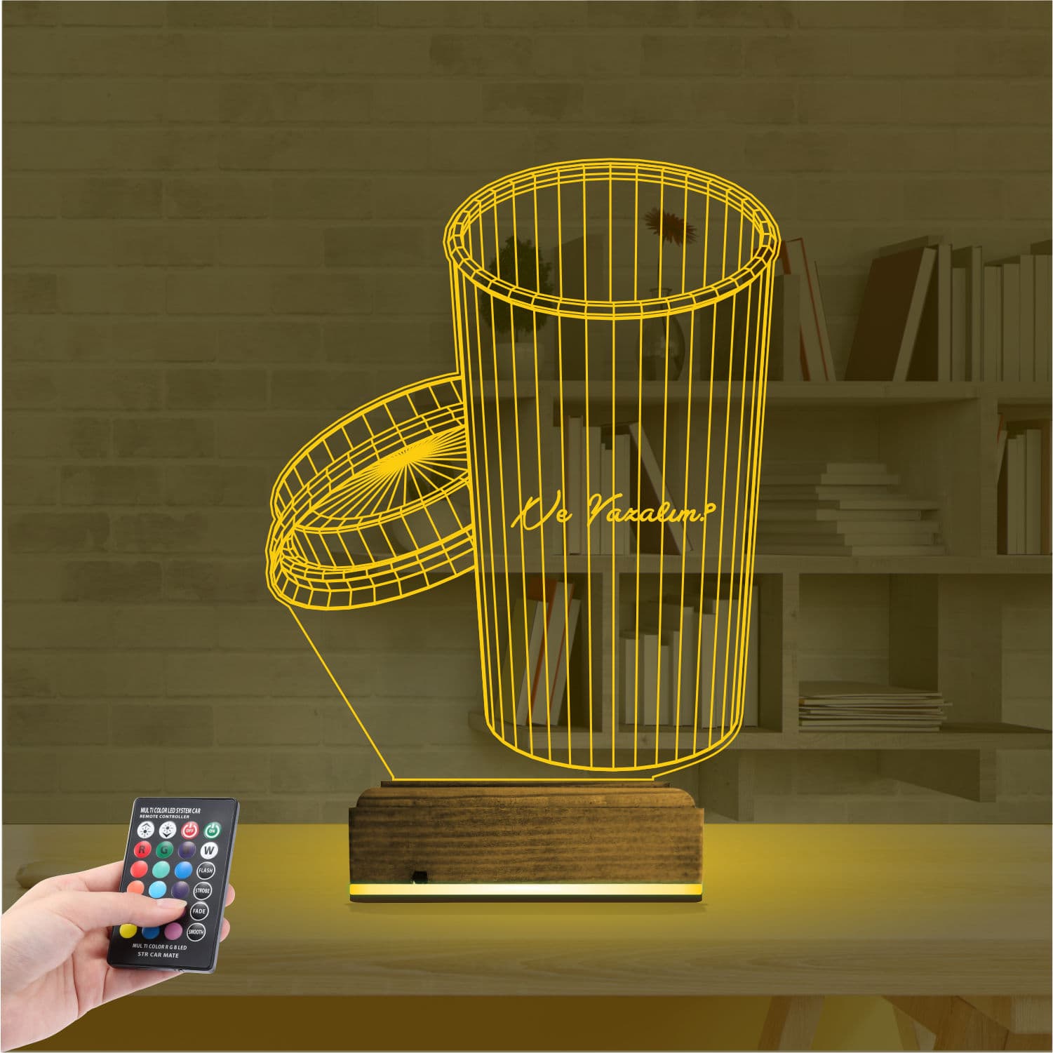 Стакан кофе — 3D LED Ночник | Подарок любителю кофе 8