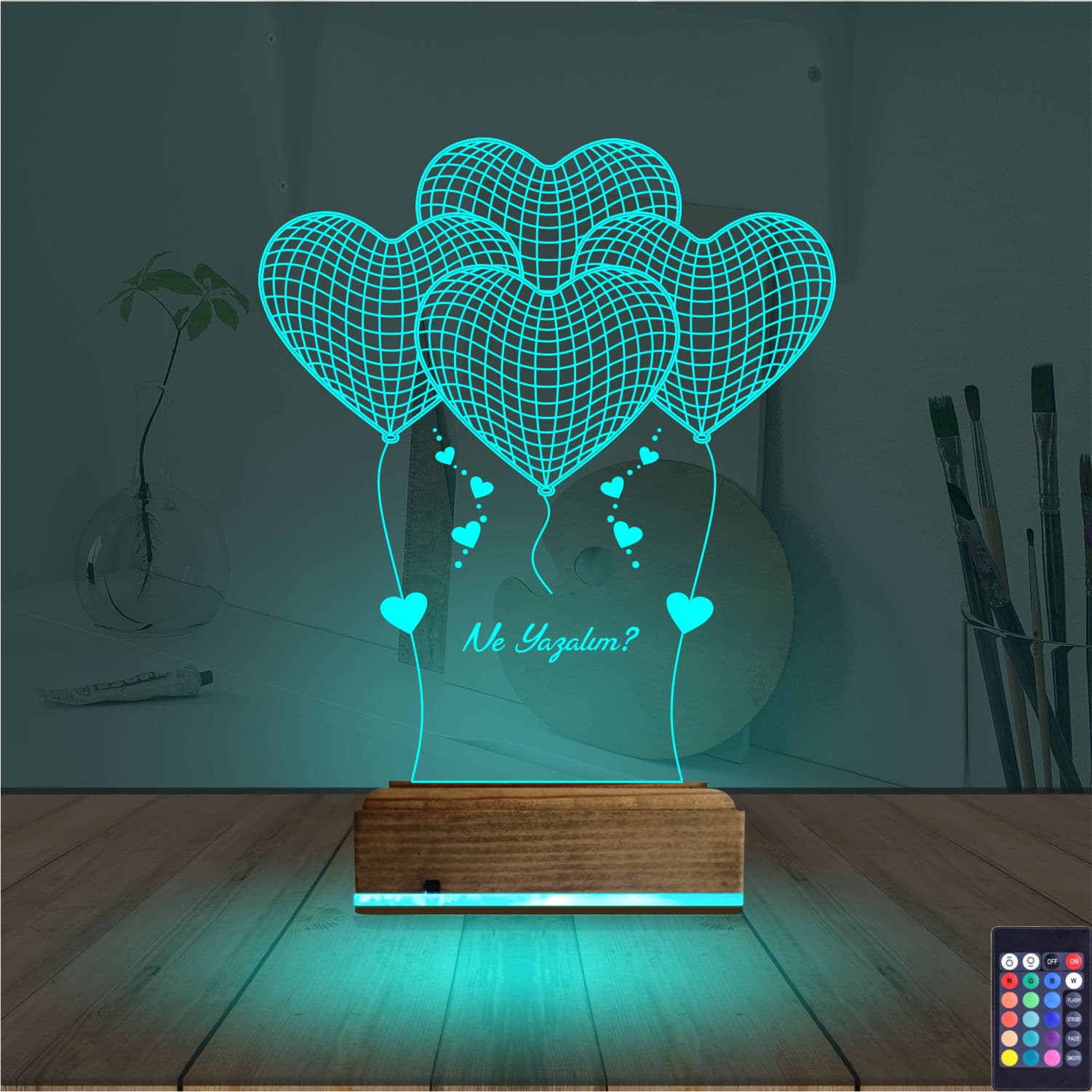 Сердца-шарики — 3D LED Ночник | Романтический подарок 3