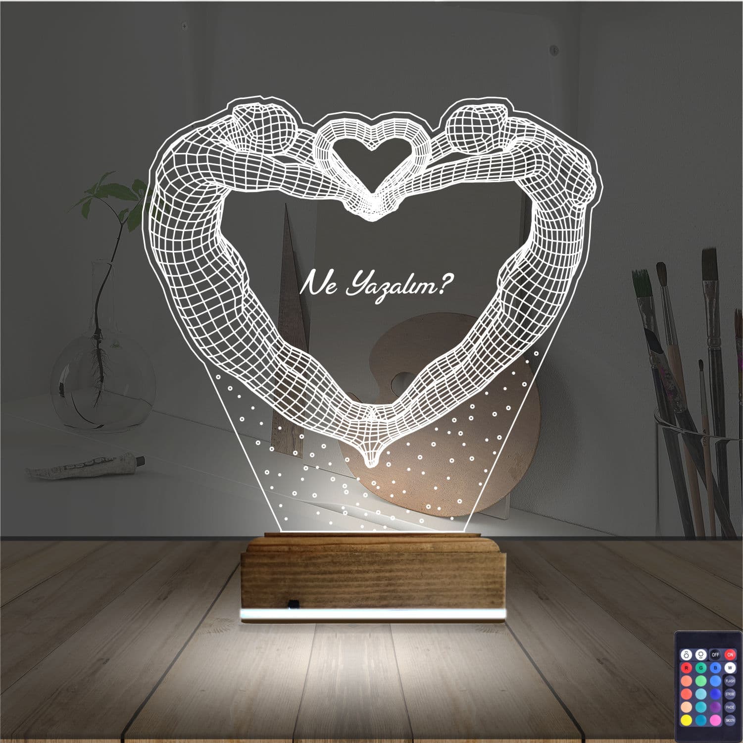 Сердце влюбленных — 3D LED Ночник | Подарок любимым 2