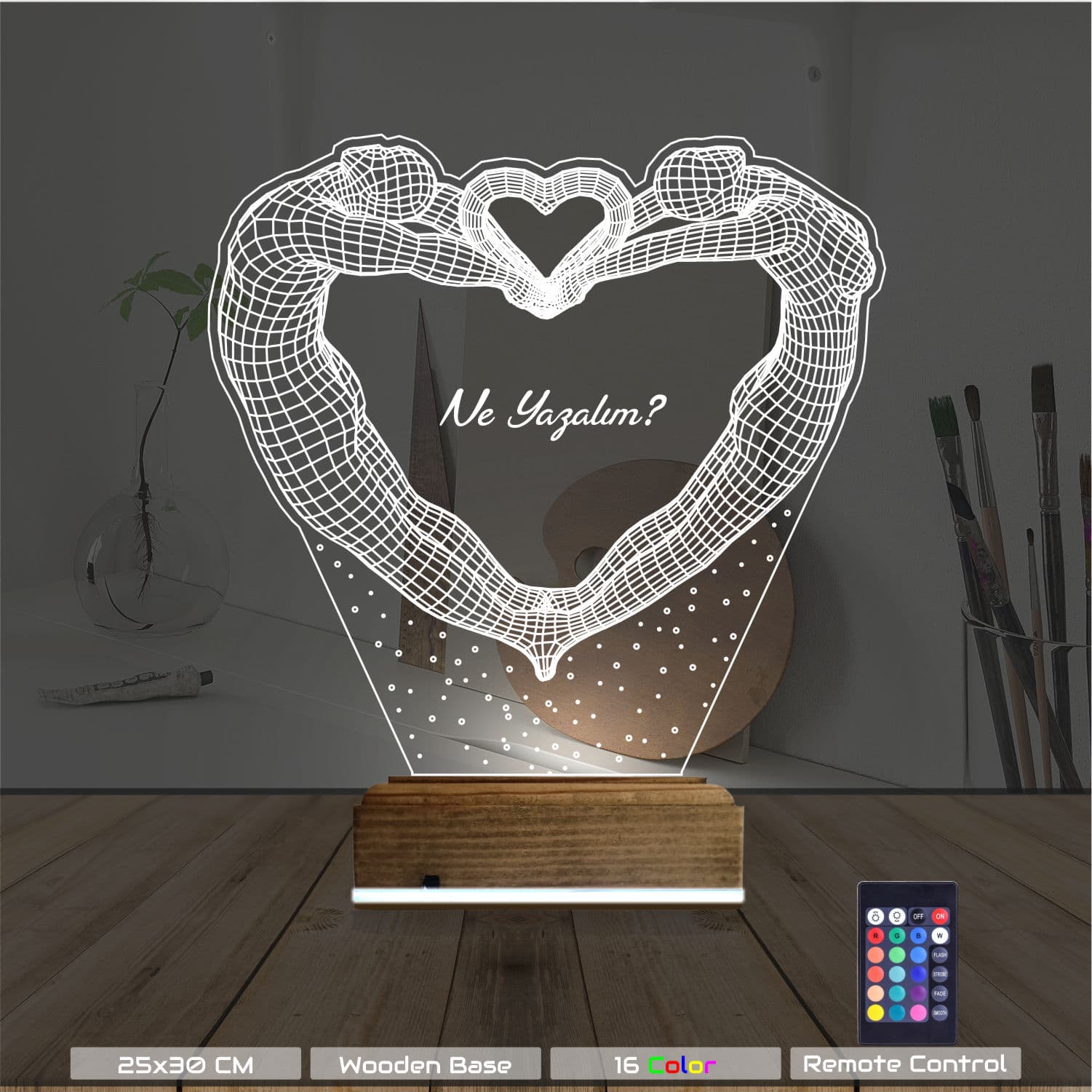 Сердце влюбленных — 3D LED Ночник | Подарок любимым 8