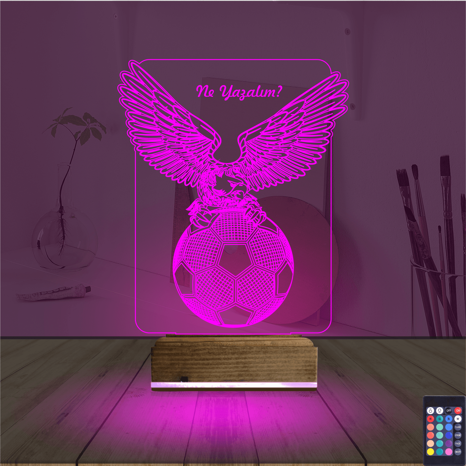 Орел и Футбольный мяч — 3D LED Ночник | Подарок футболисту 4