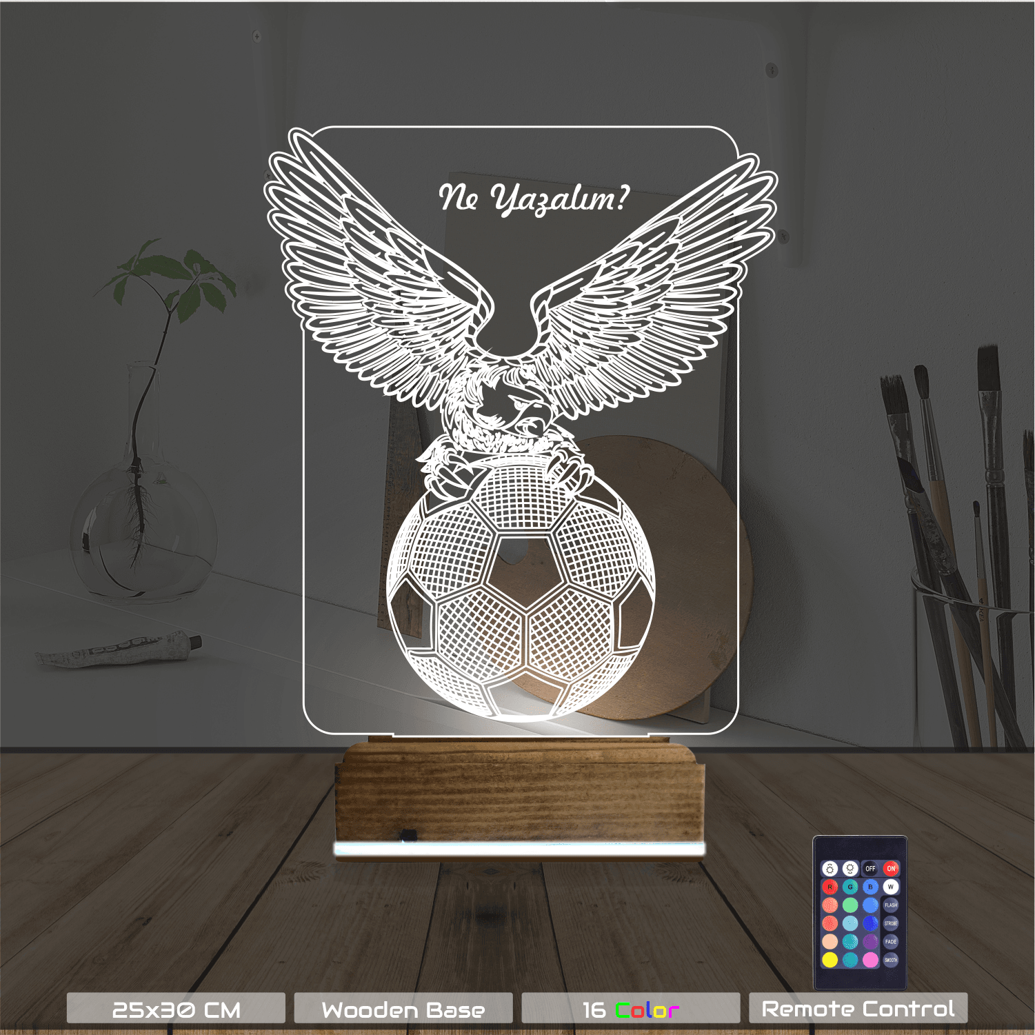 Орел и Футбольный мяч — 3D LED Ночник | Подарок футболисту 8