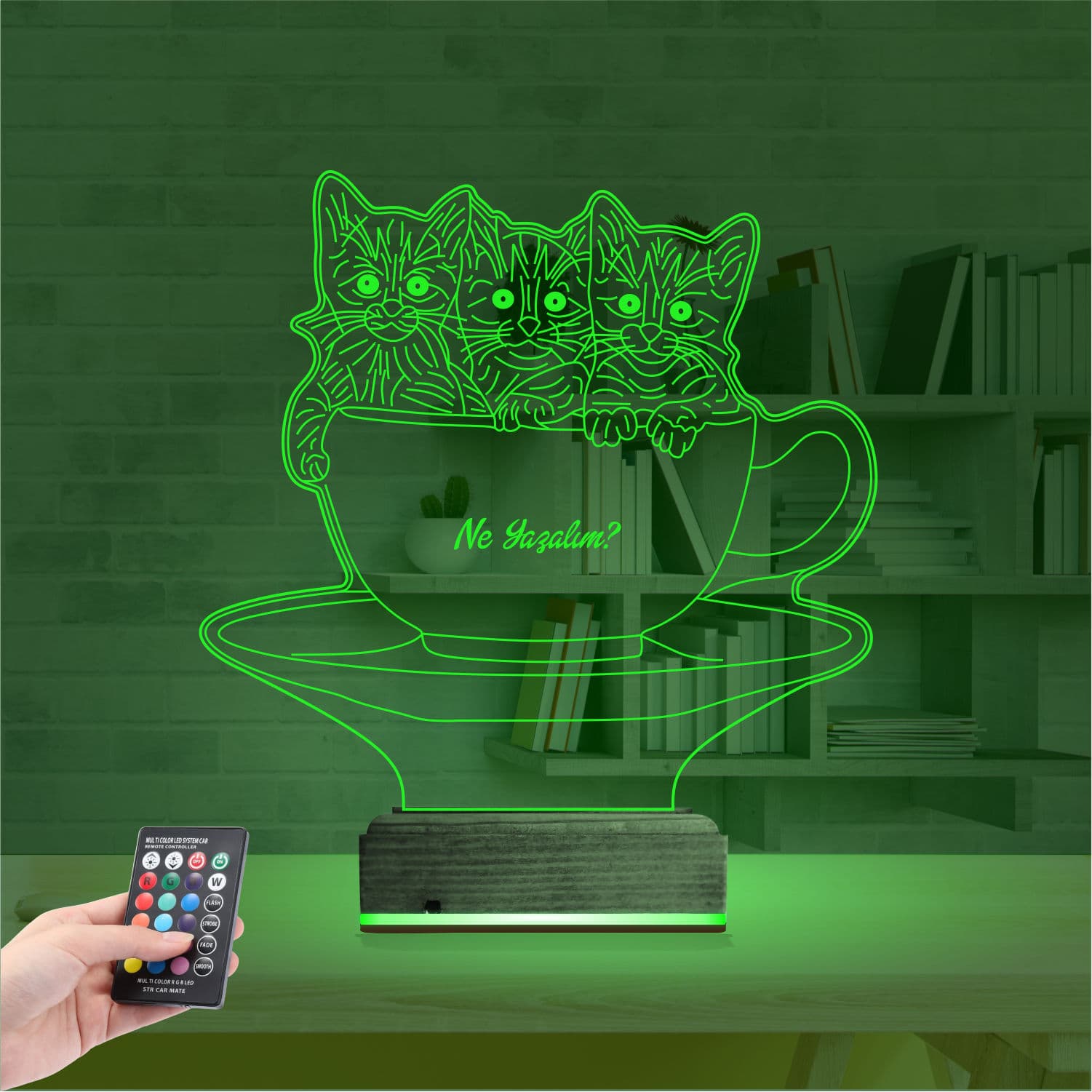 Котята в чашке — 3D LED Ночник | Подарок детям и любимым 6