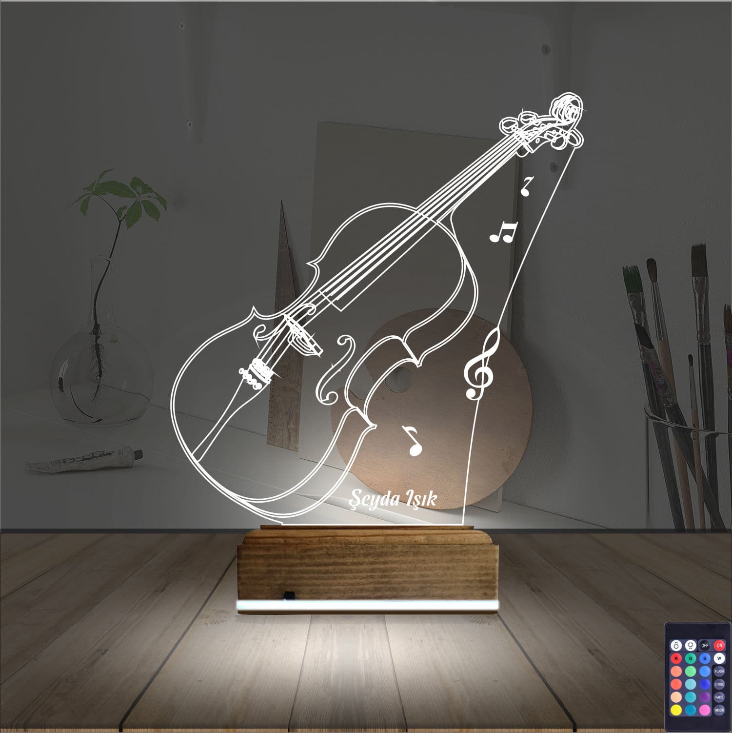 Скрипка — Именной 3D Ночник 2